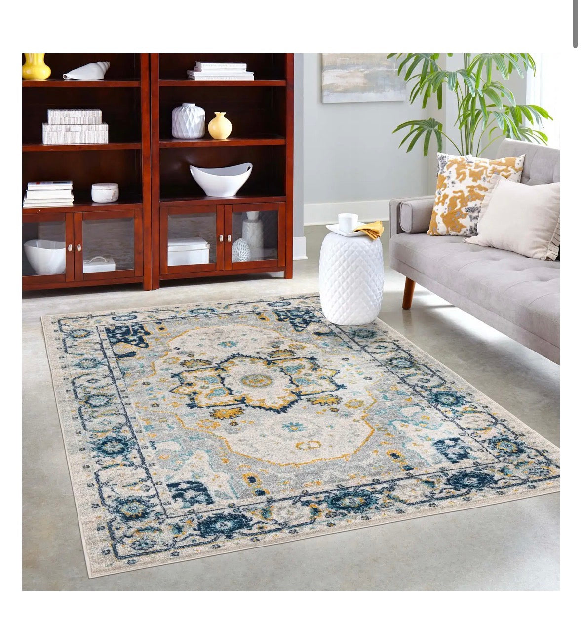 Gray 7'10x10' Madeline Vintage Rectangle Rug - Reclaimed Elegance