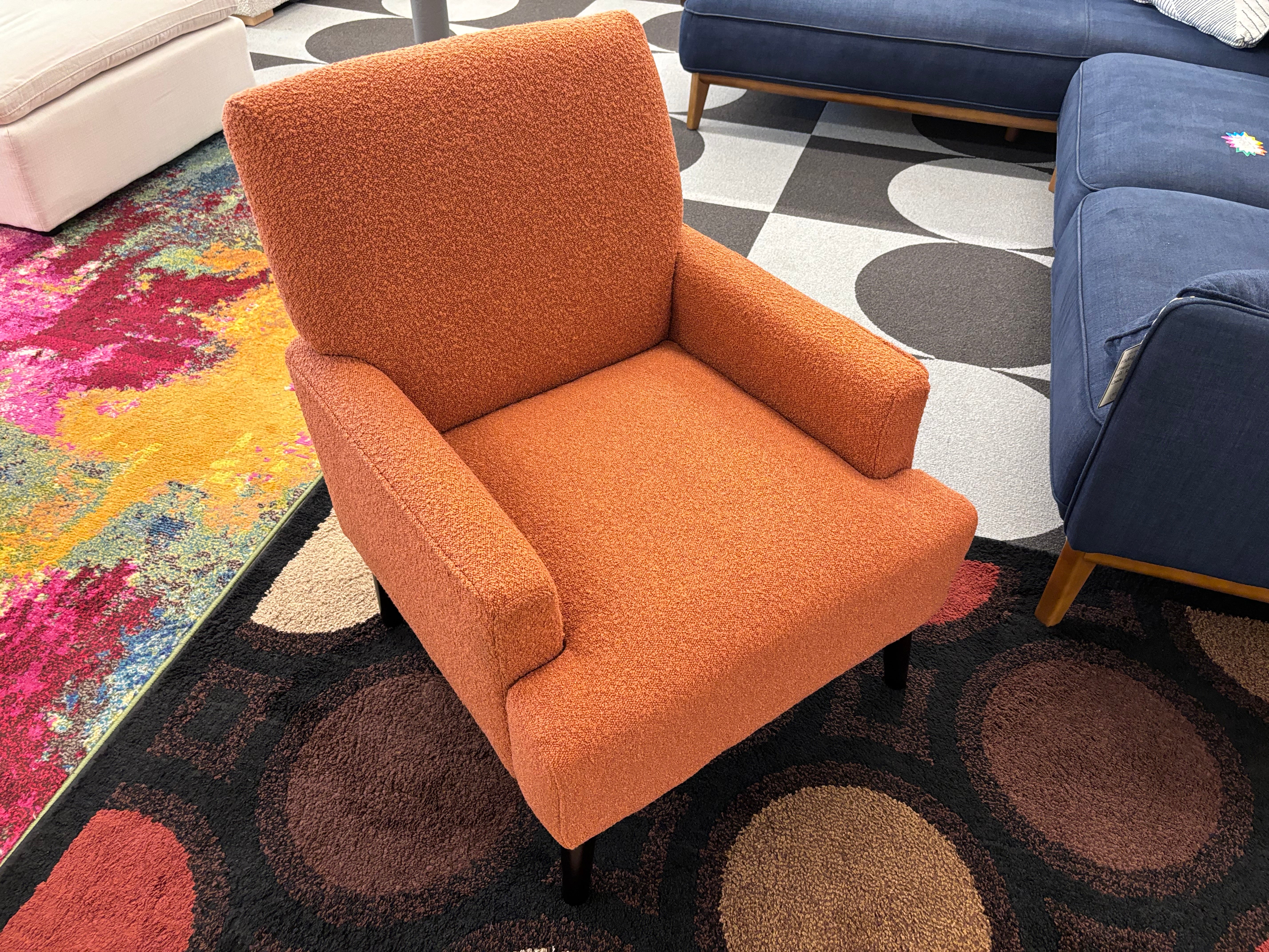 Orange Boucle' Kiwi Armchair