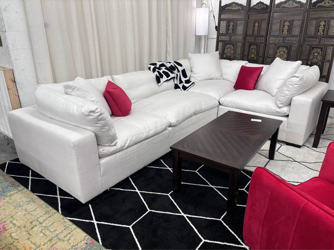 Ivory Kroehler Cloud 4 Piece Modular L-Shape