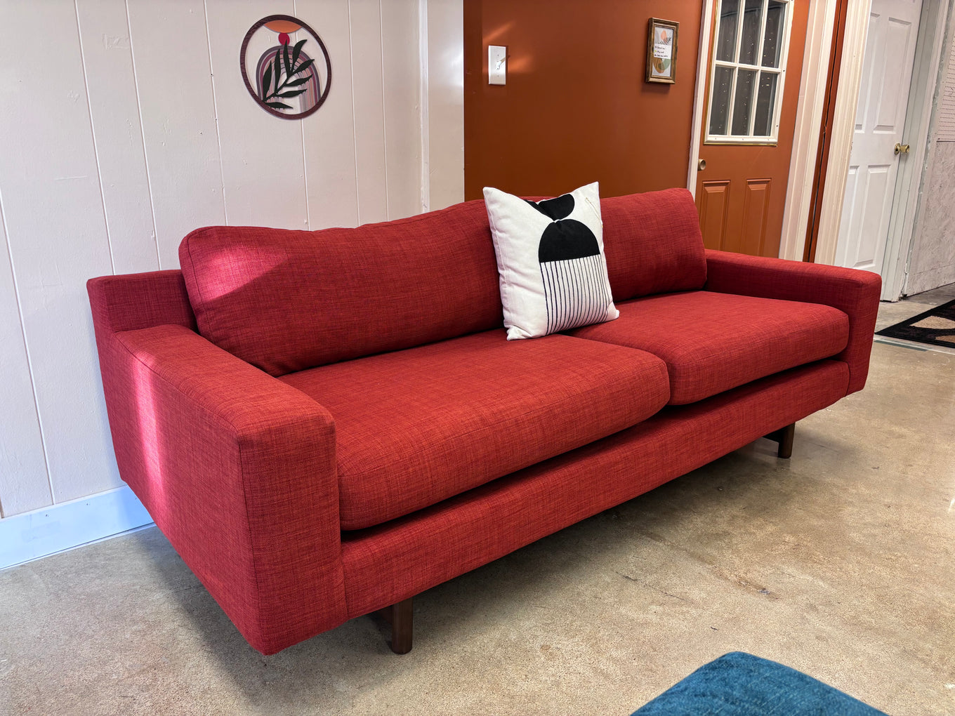 Chili Twill West Elm Eddy Sofa