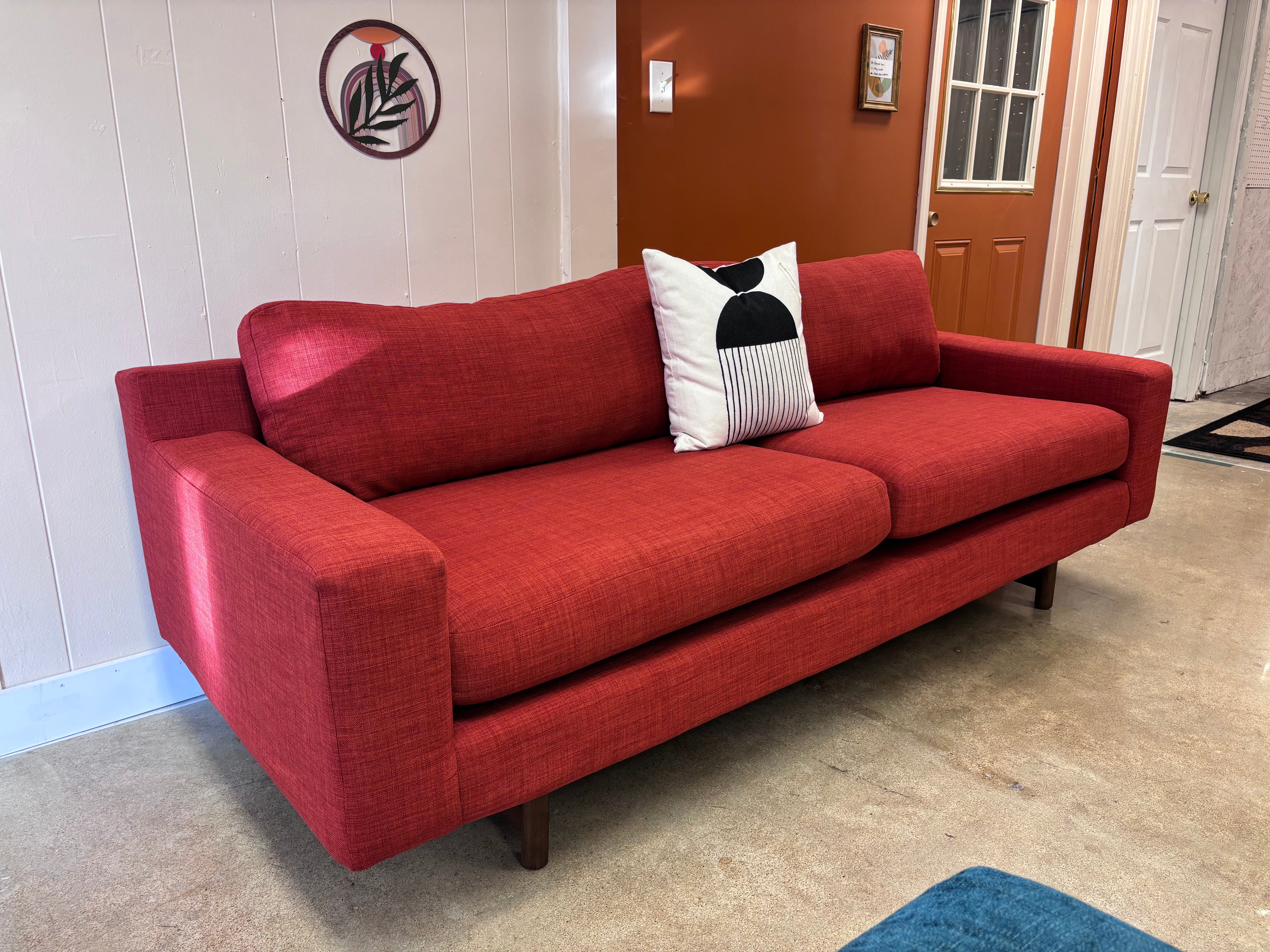 Chili Twill West Elm Eddy Sofa