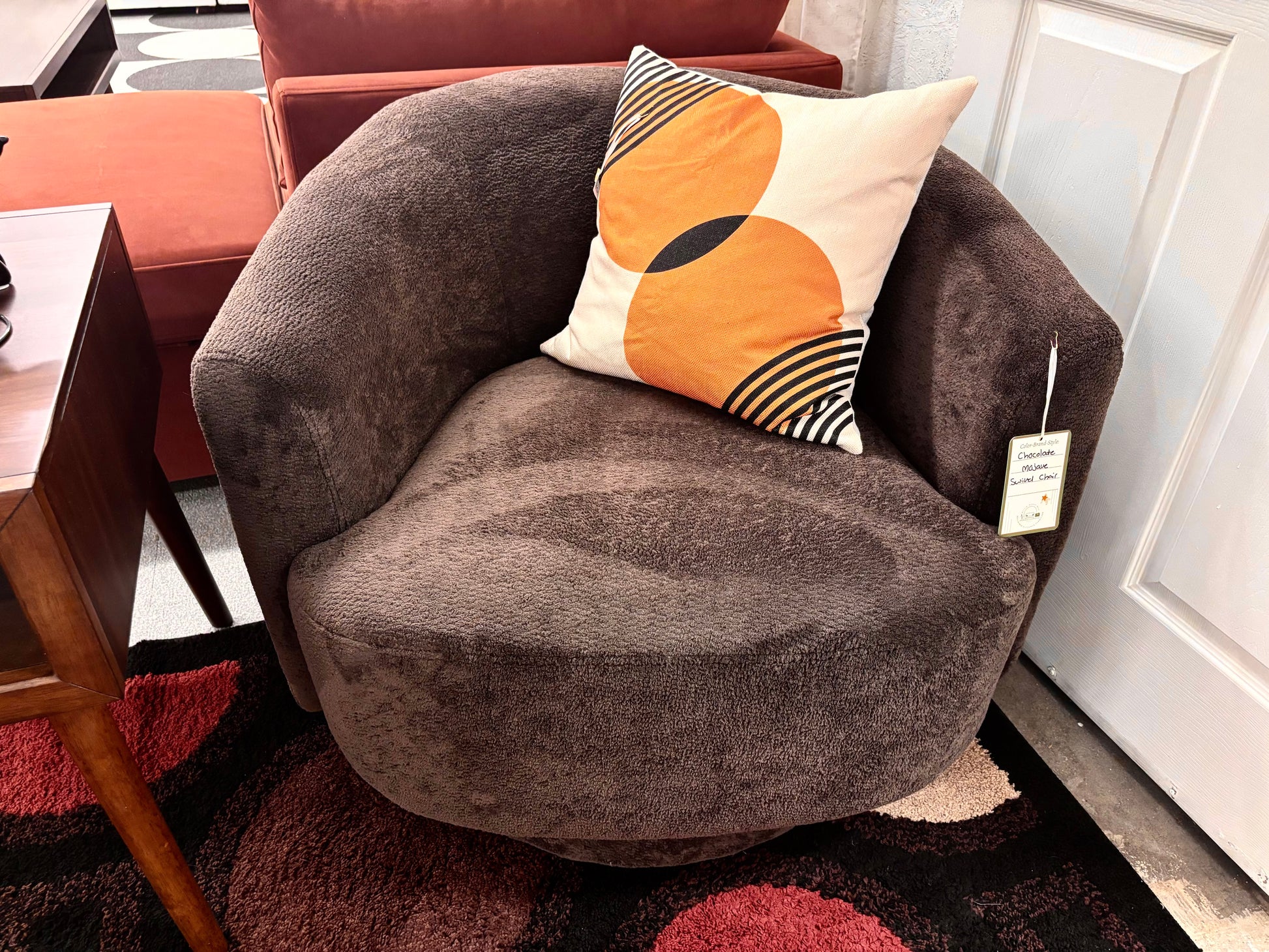 Chocolate Mojave Swivel Chair - Reclaimed Elegance