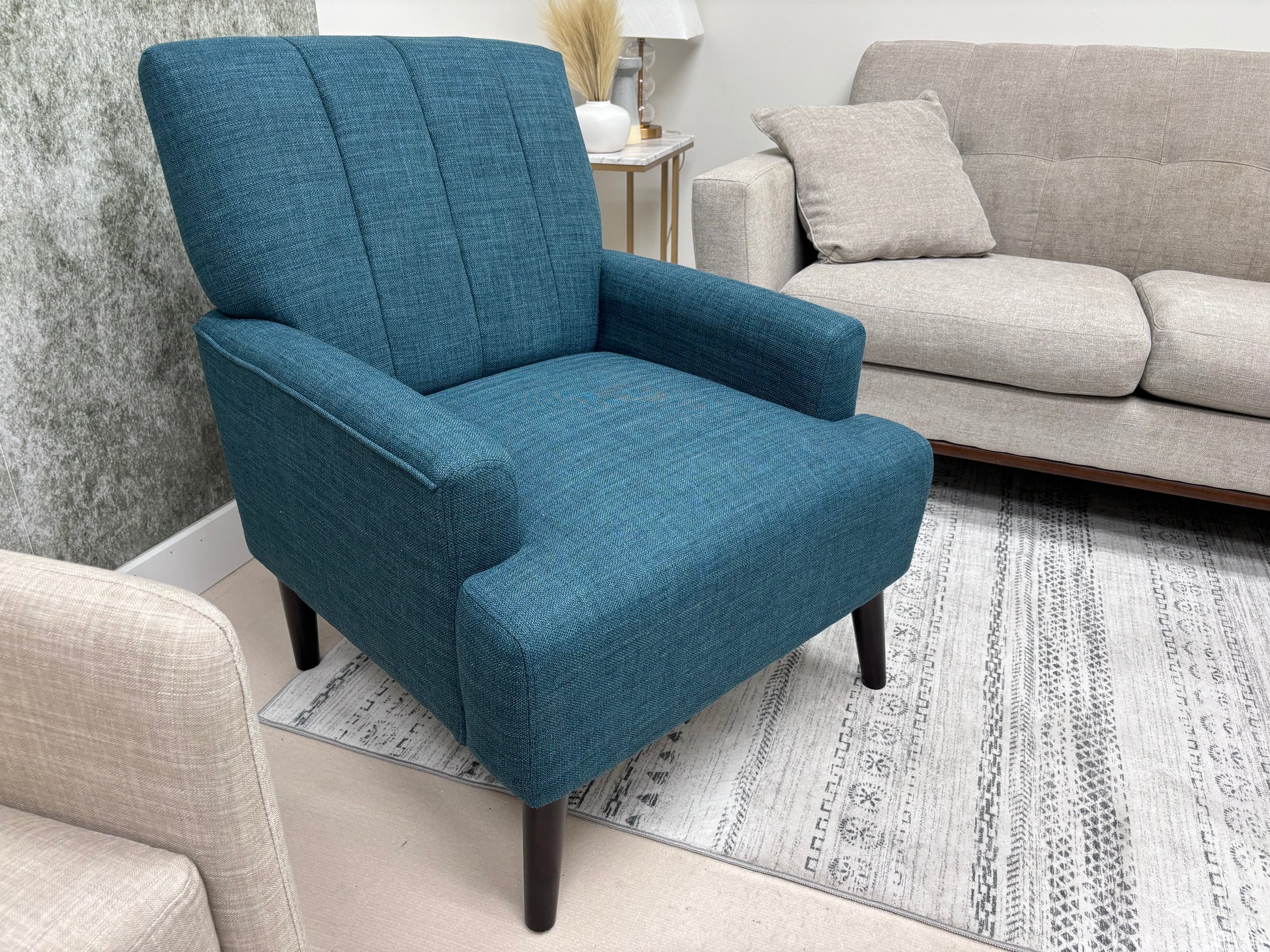 Teal Kiwi Armchair - Reclaimed Elegance