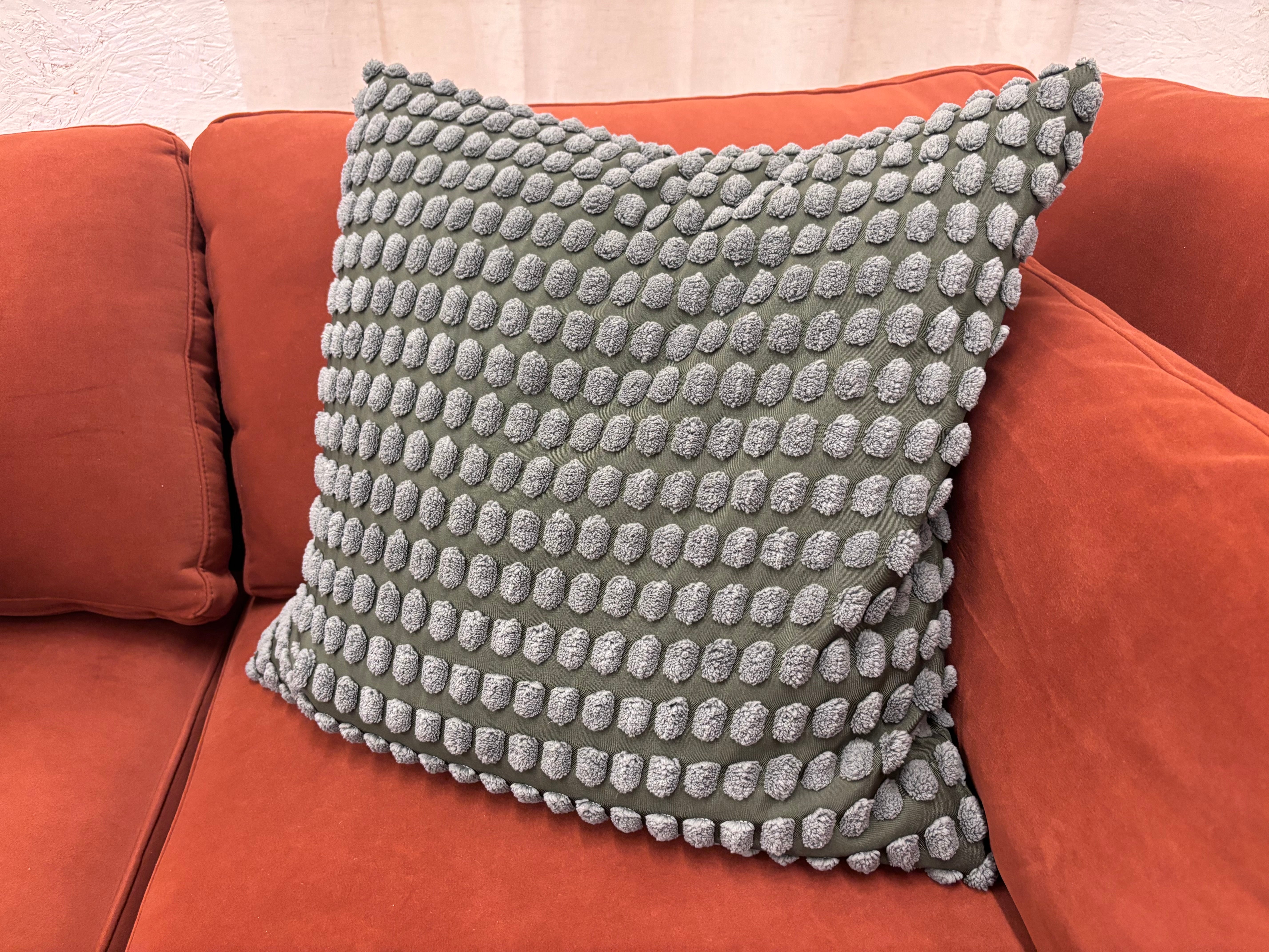 Retro Dark Teal Textured Pillow - Reclaimed Elegance