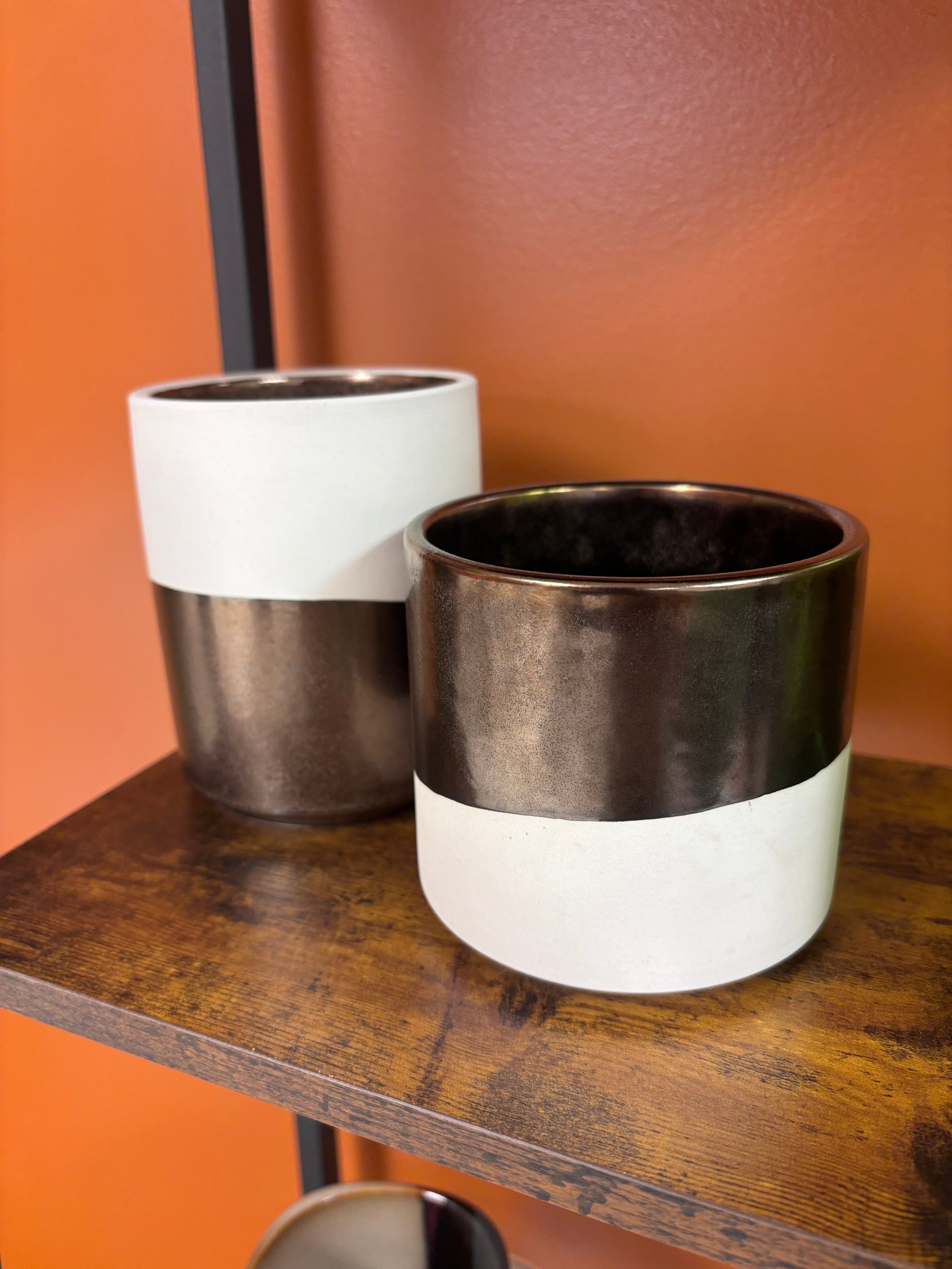 Duel Toned Vase Set