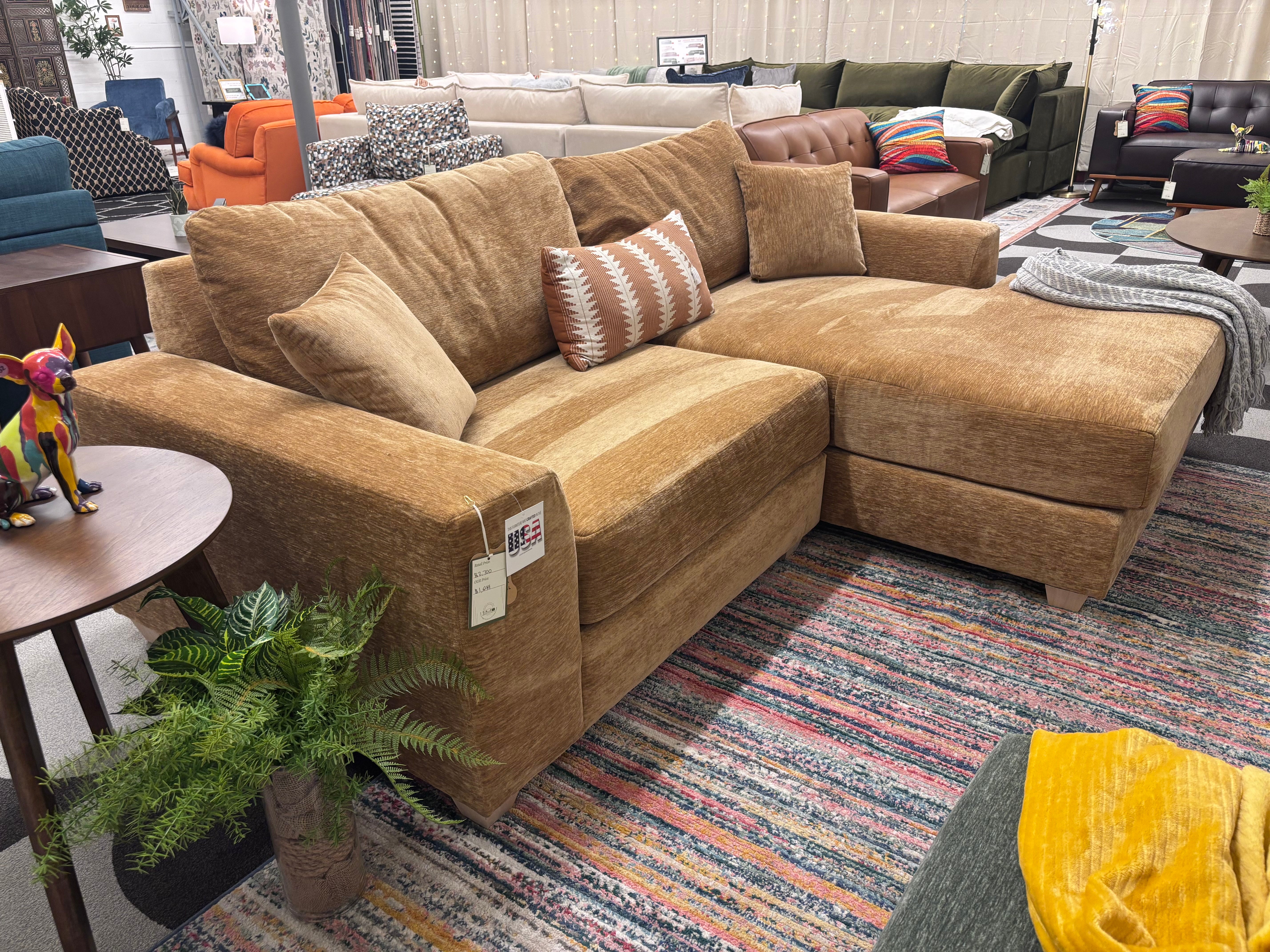 Nougat Beaman 2 Piece Chaise Sectional