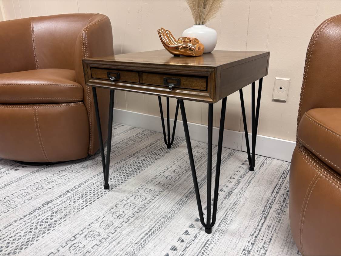 Walnut Boone End Table - Reclaimed Elegance