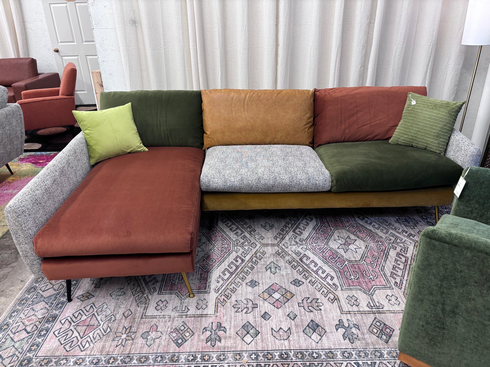 Funky Fresh Mix-Match Park Left Facing Sectional - Reclaimed Elegance