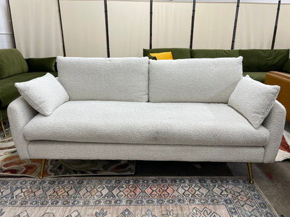 White Boucle' Park Sofa + ottoman