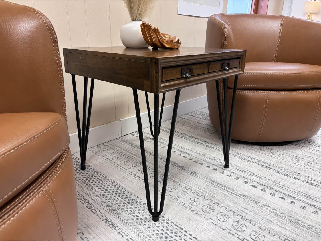 Walnut Boone End Table - Reclaimed Elegance