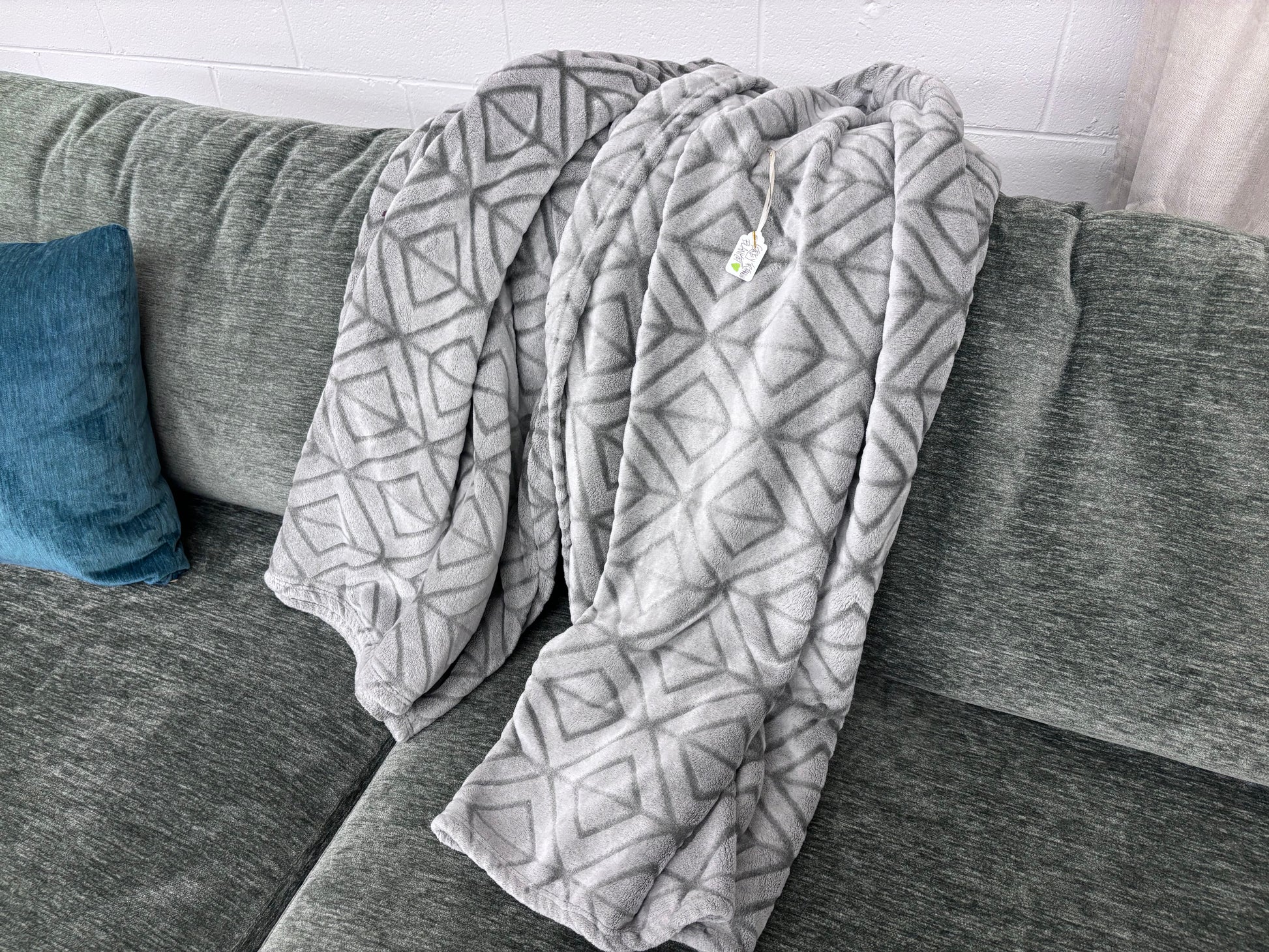 Grey Triangle Oversized Blanket - Reclaimed Elegance