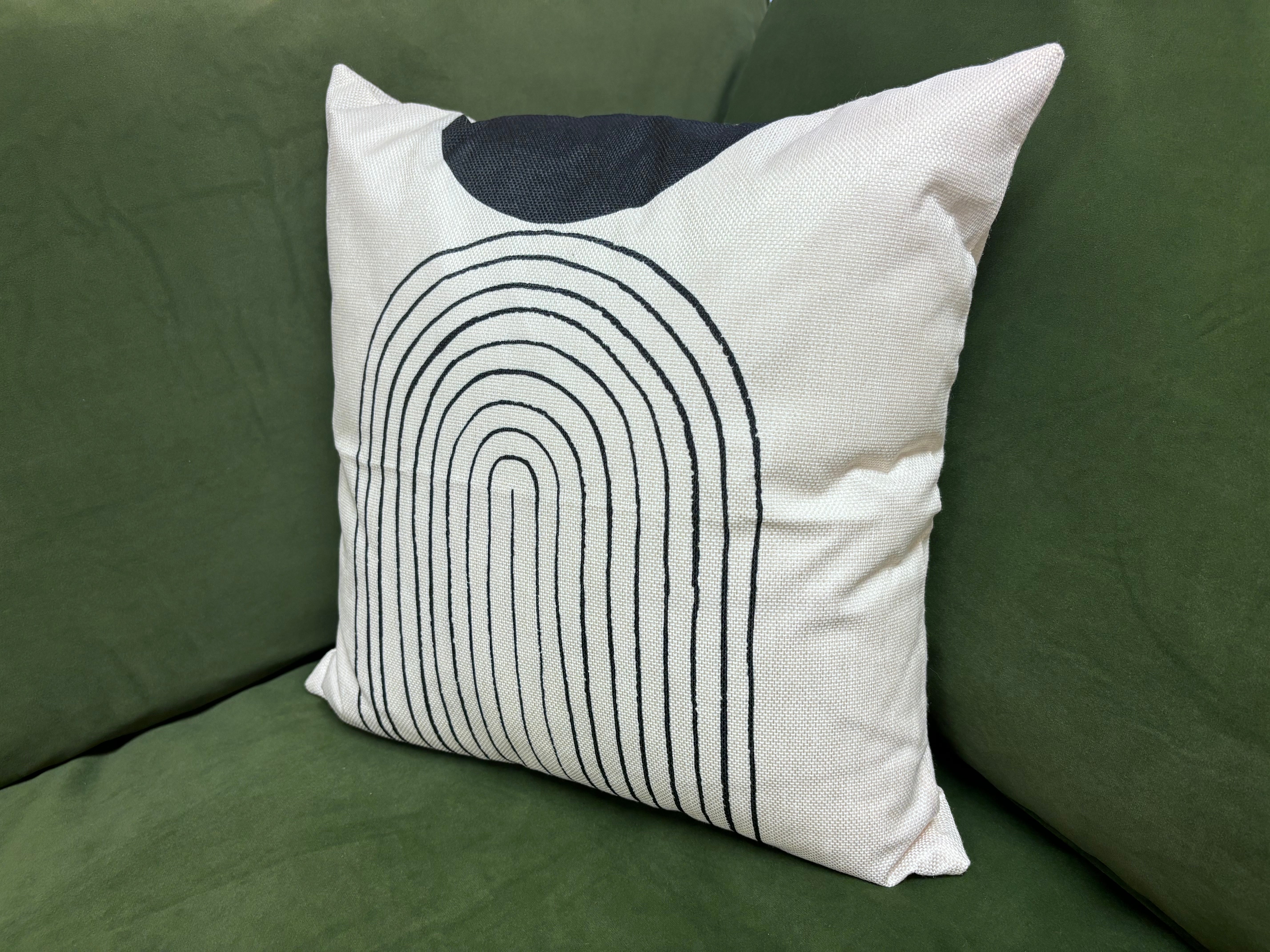 Black & White MCM Style 4 Pillow