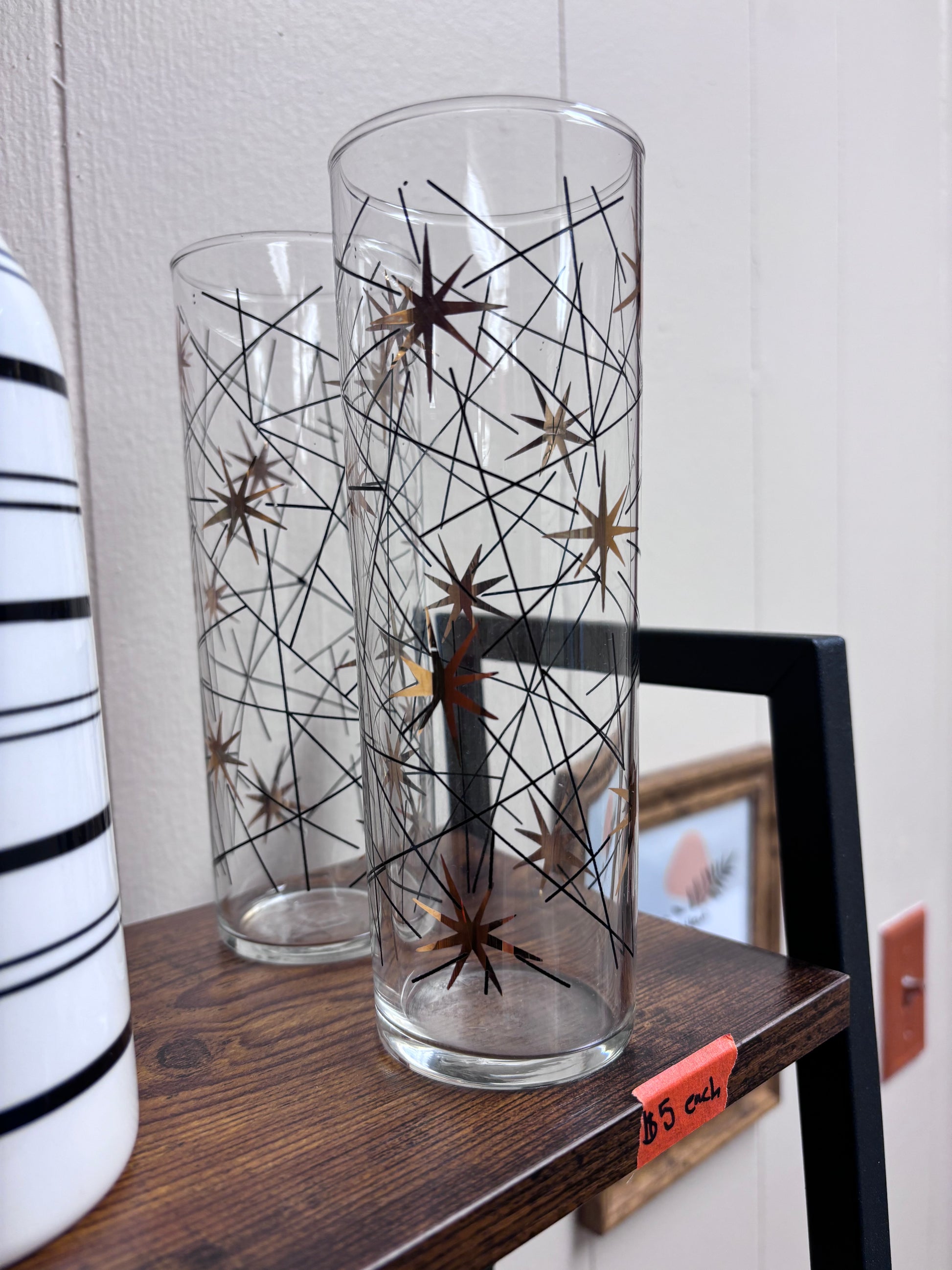 Retro Star Highball Glass - Reclaimed Elegance