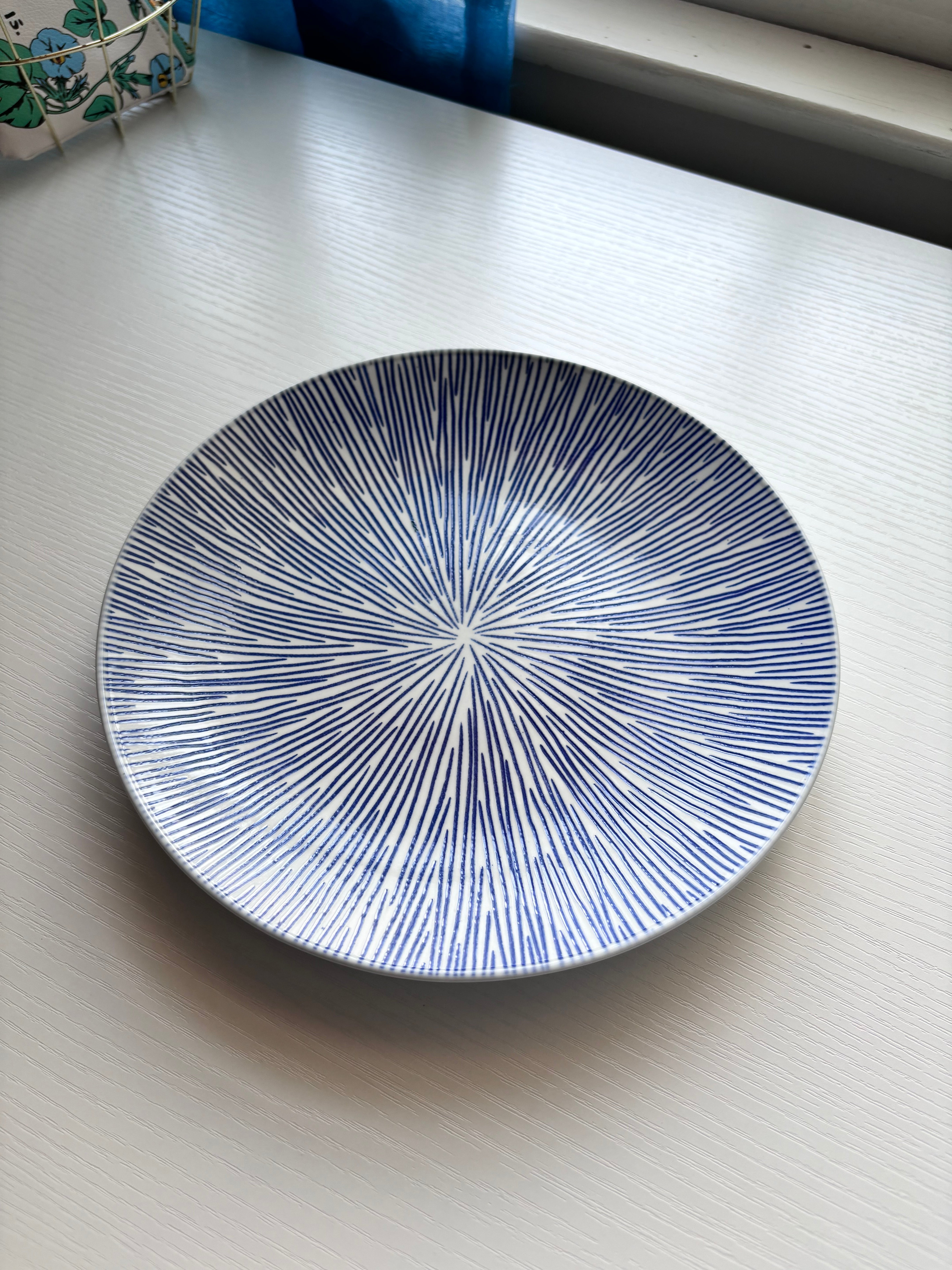 Blue & White Retro Plate 2