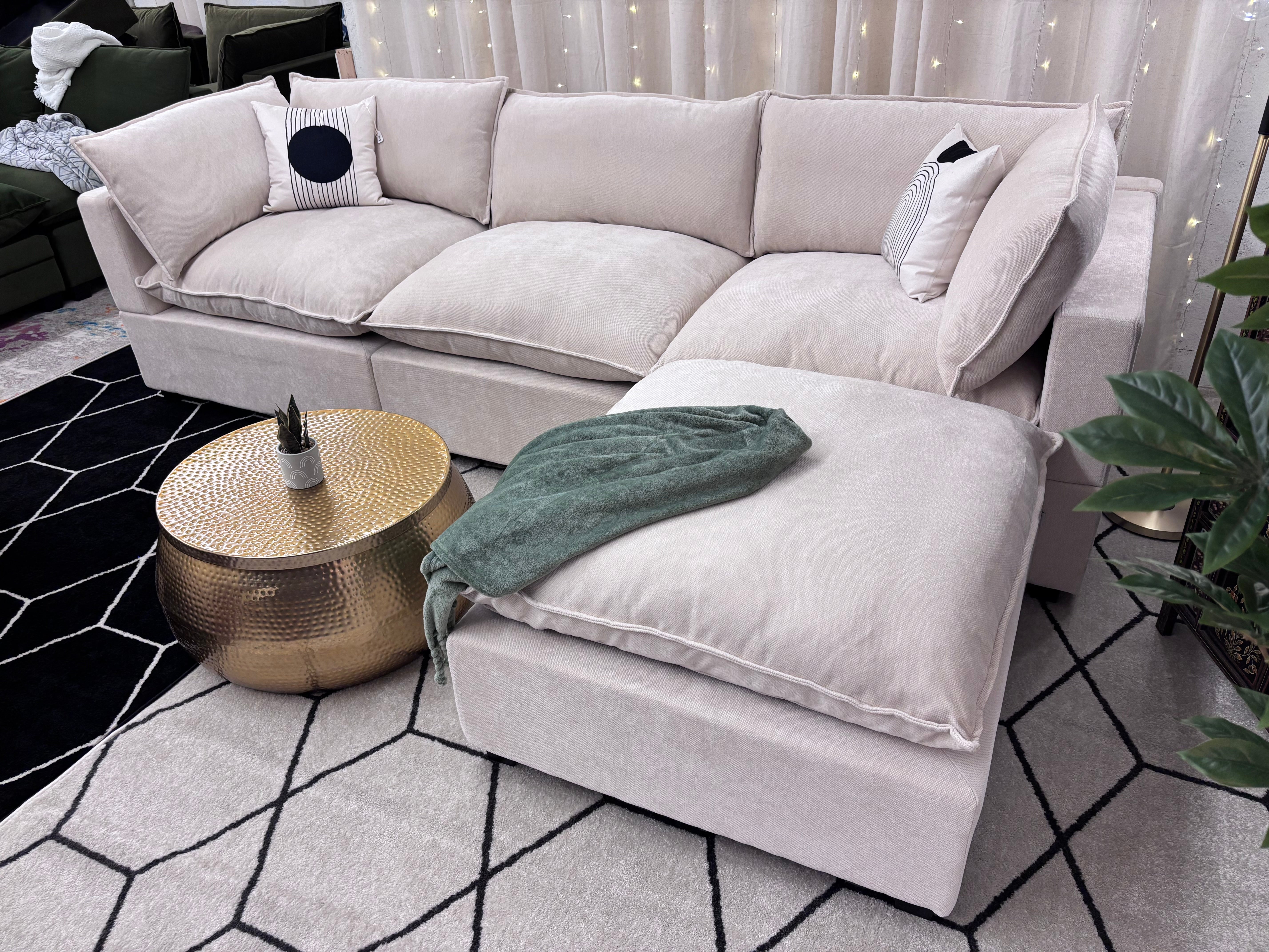 Cream Chenille Luna Modular Sectional
