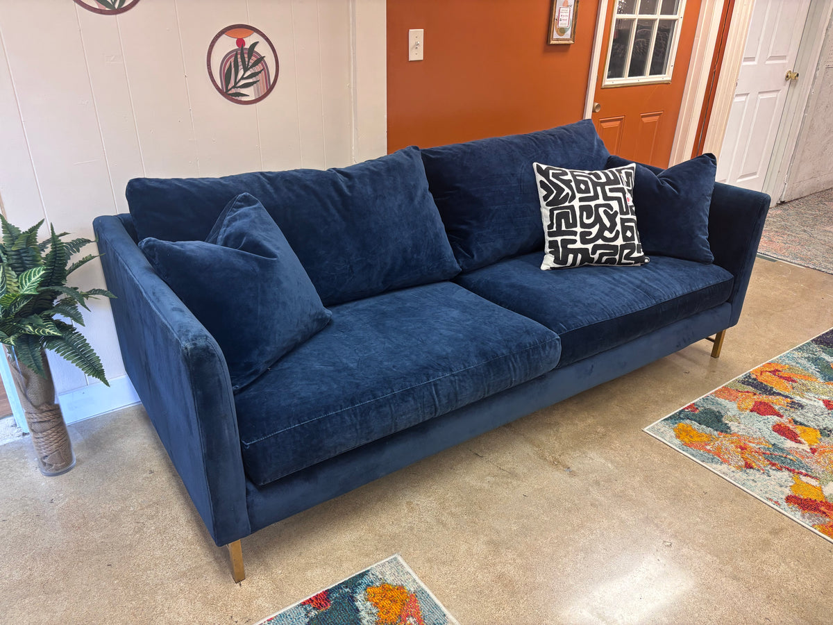 Blue Velvet Bliss Furniture Sofa