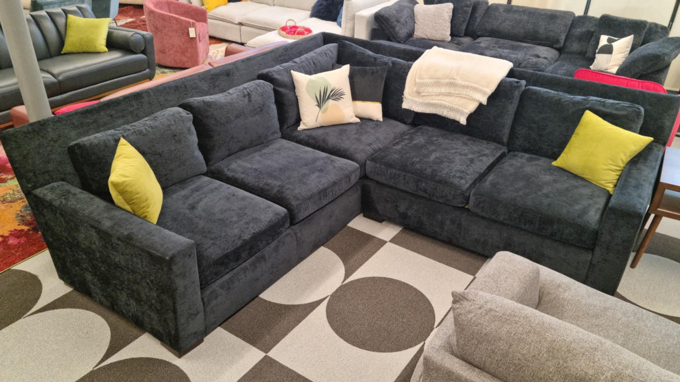Indigo Black Custom Sprintz Chaho Corner Sectional