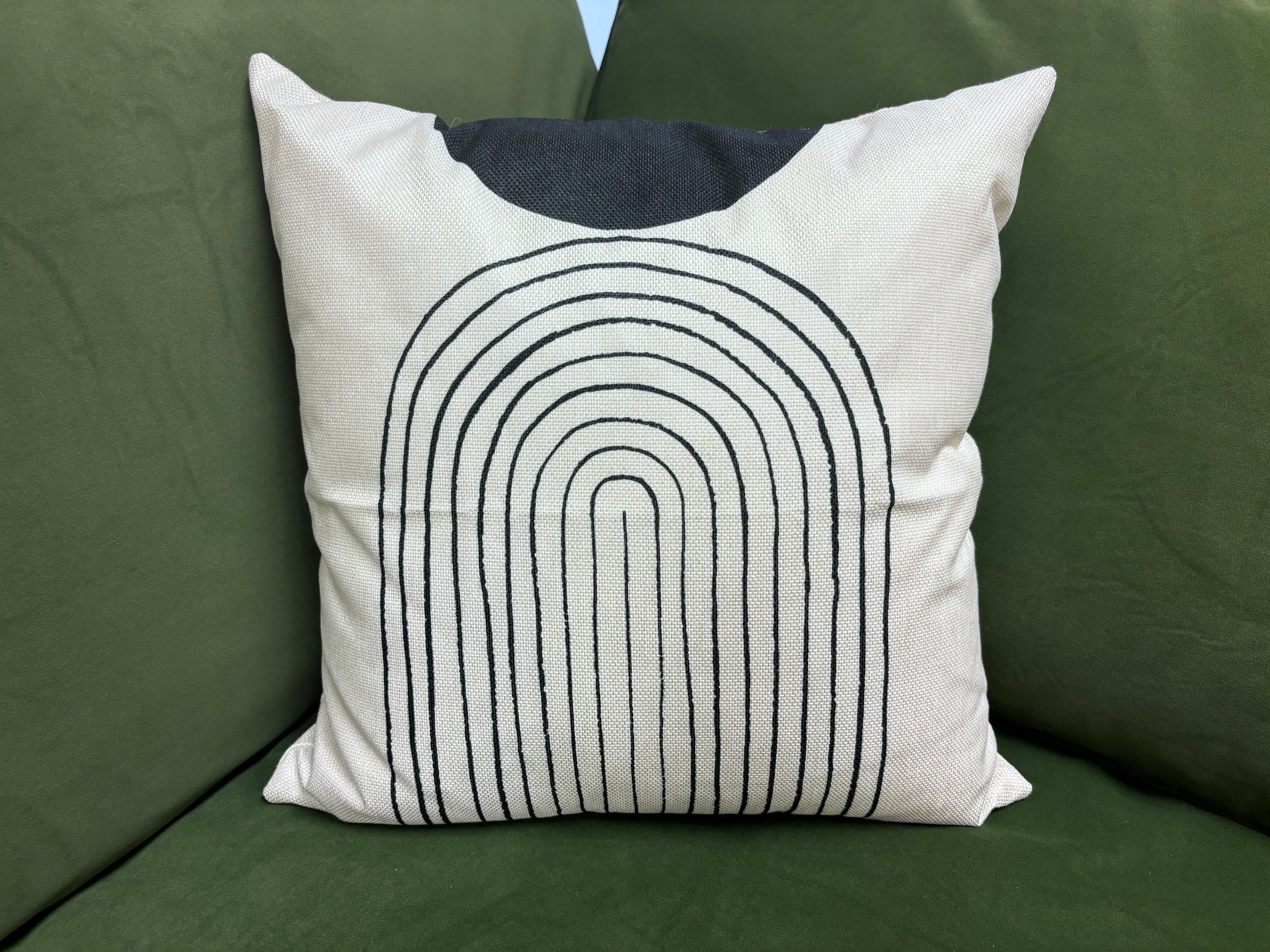 Black & White MCM Style 4 Pillow