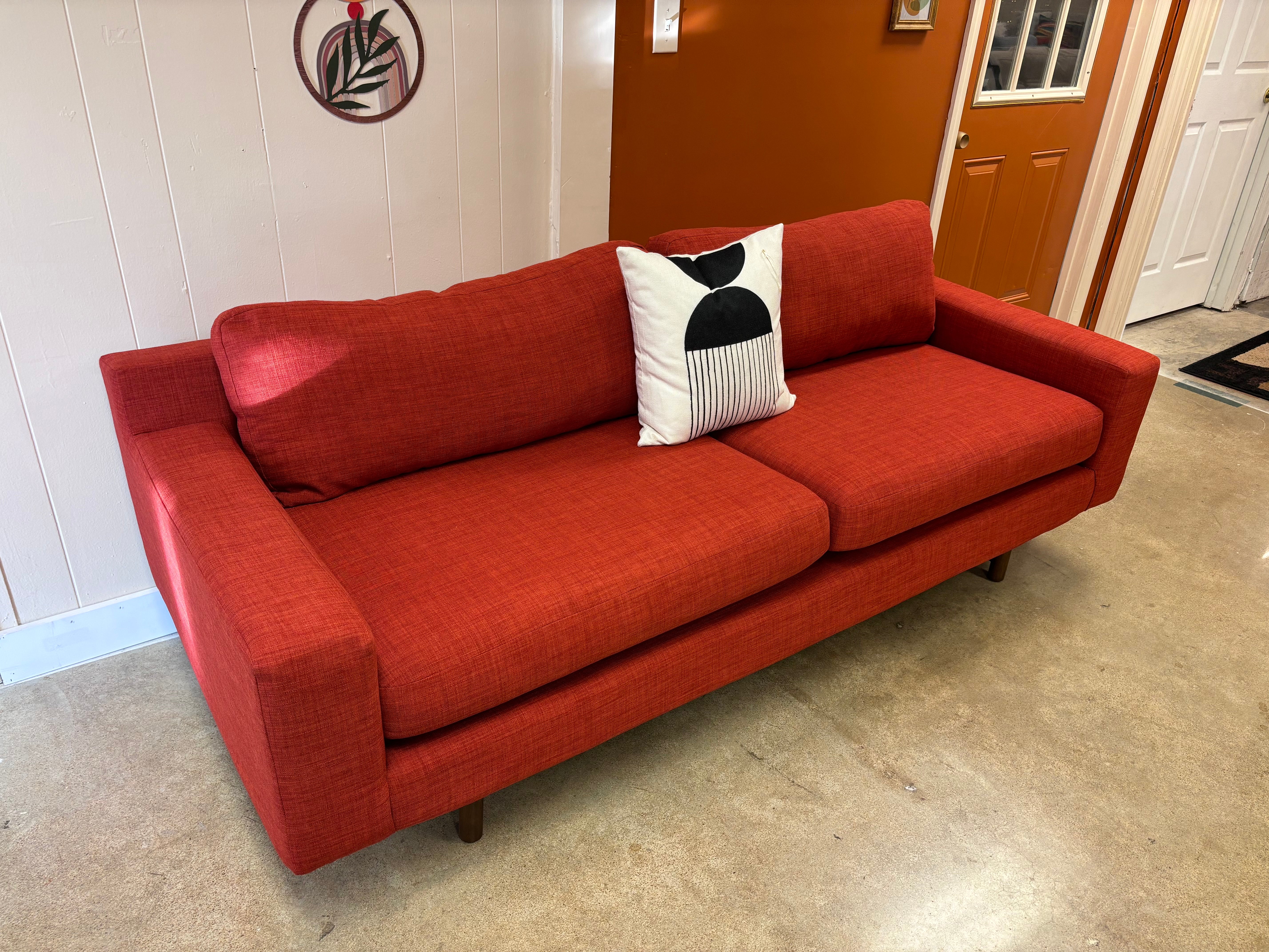 Chili Twill West Elm Eddy Sofa