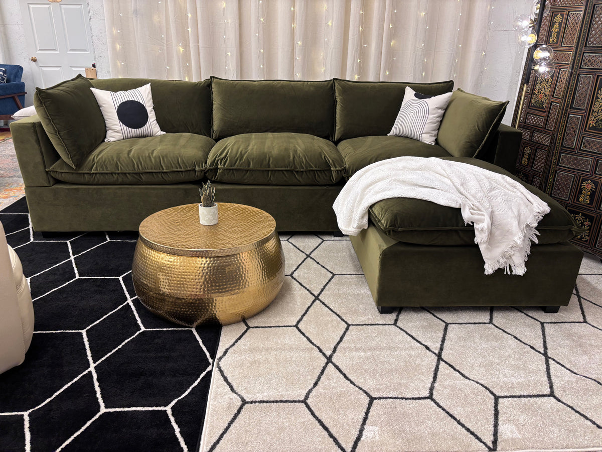 Sage Green Velvet Luna Modular Sectional