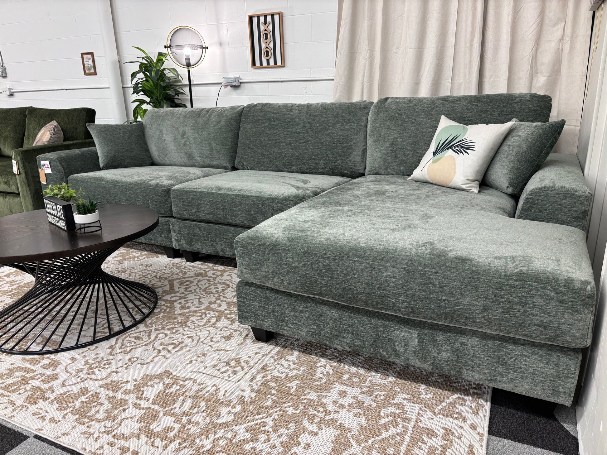 Eucalyptus Beaman 3 Piece Chaise Sectional - Reclaimed Elegance