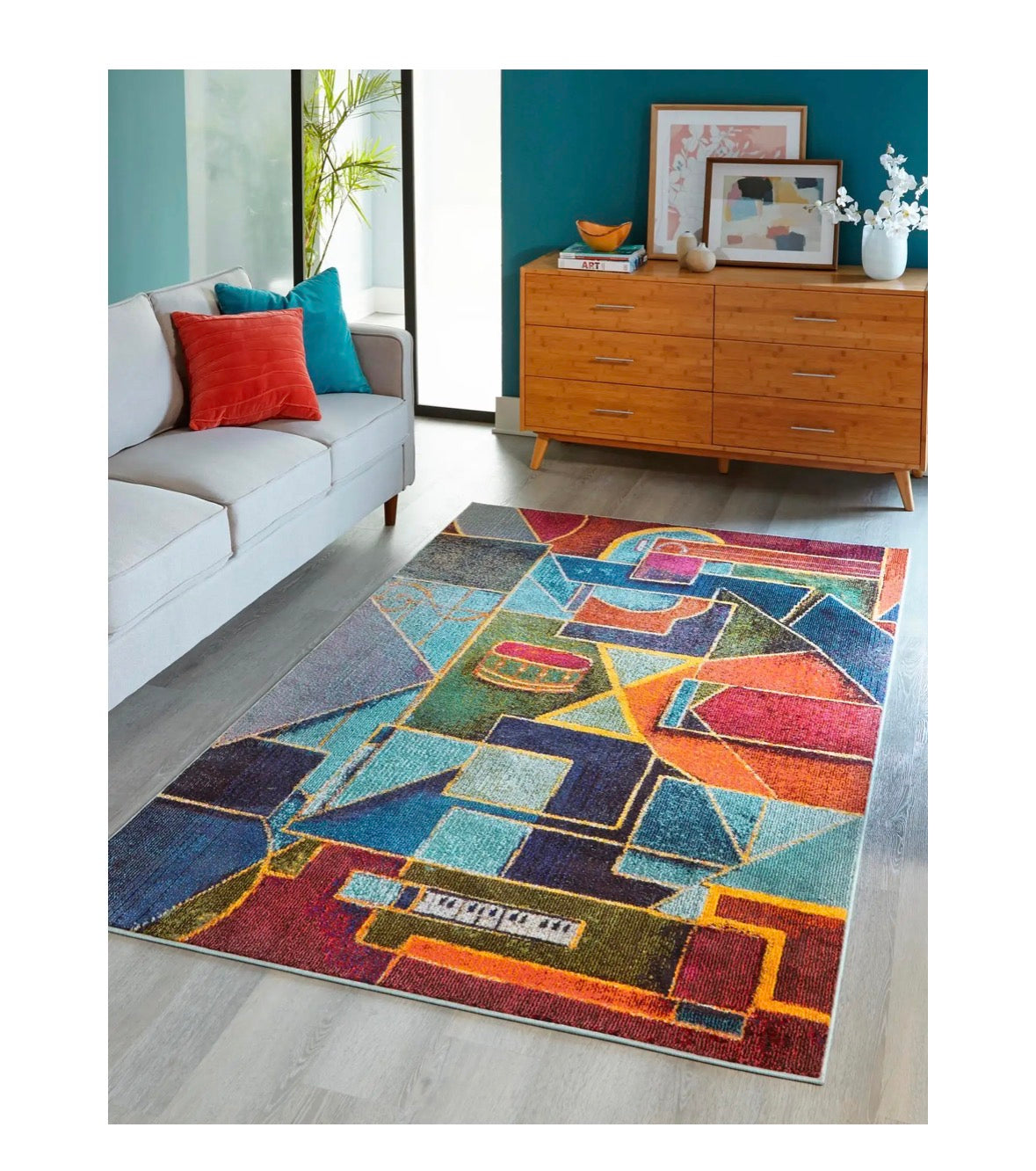 Multi 7'10x10' Haerfest Rectangle Rug - Reclaimed Elegance