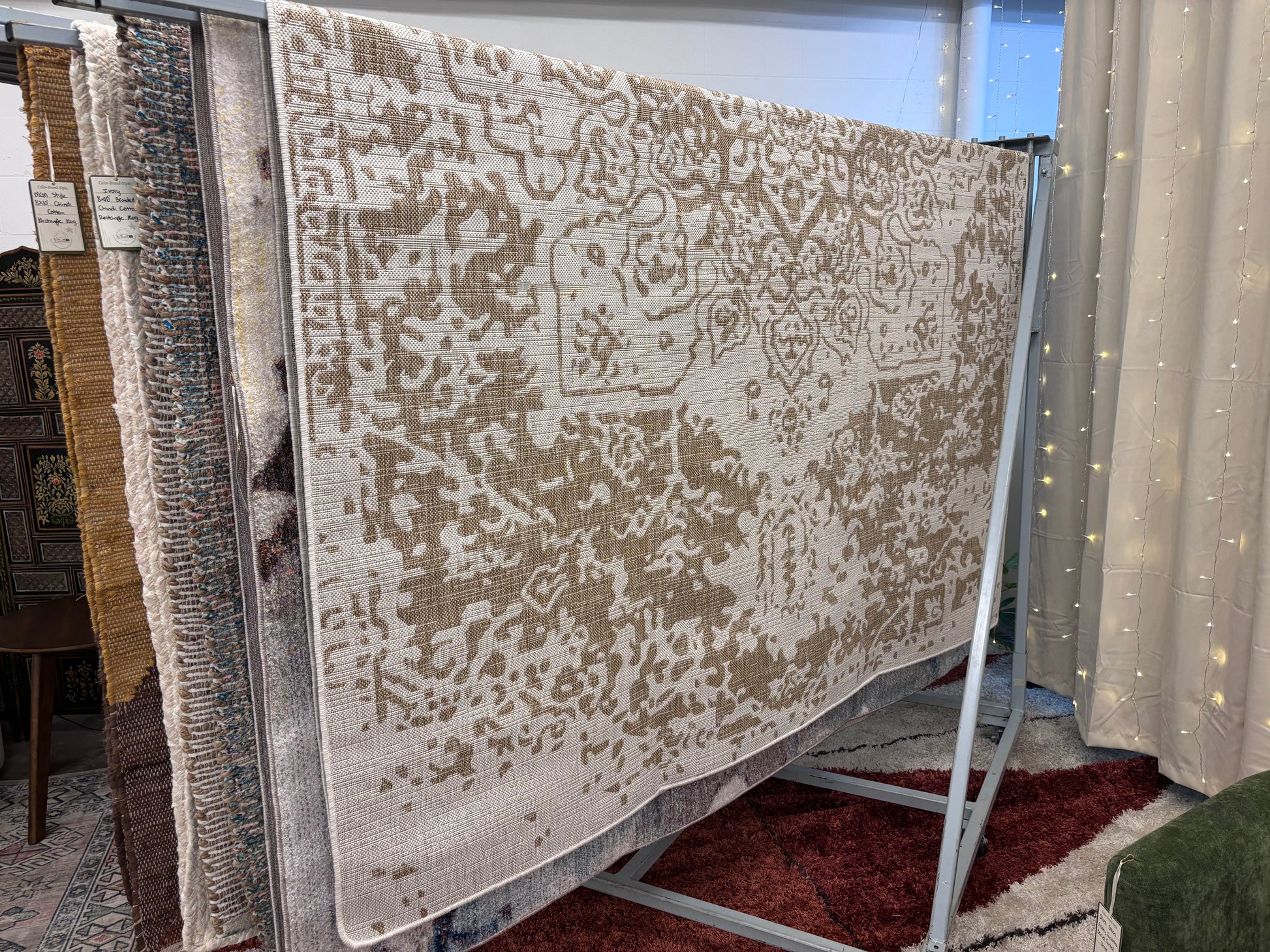 Beige 7'10x10' Jill Zarin Outdoor Rectangle Rug - Reclaimed Elegance