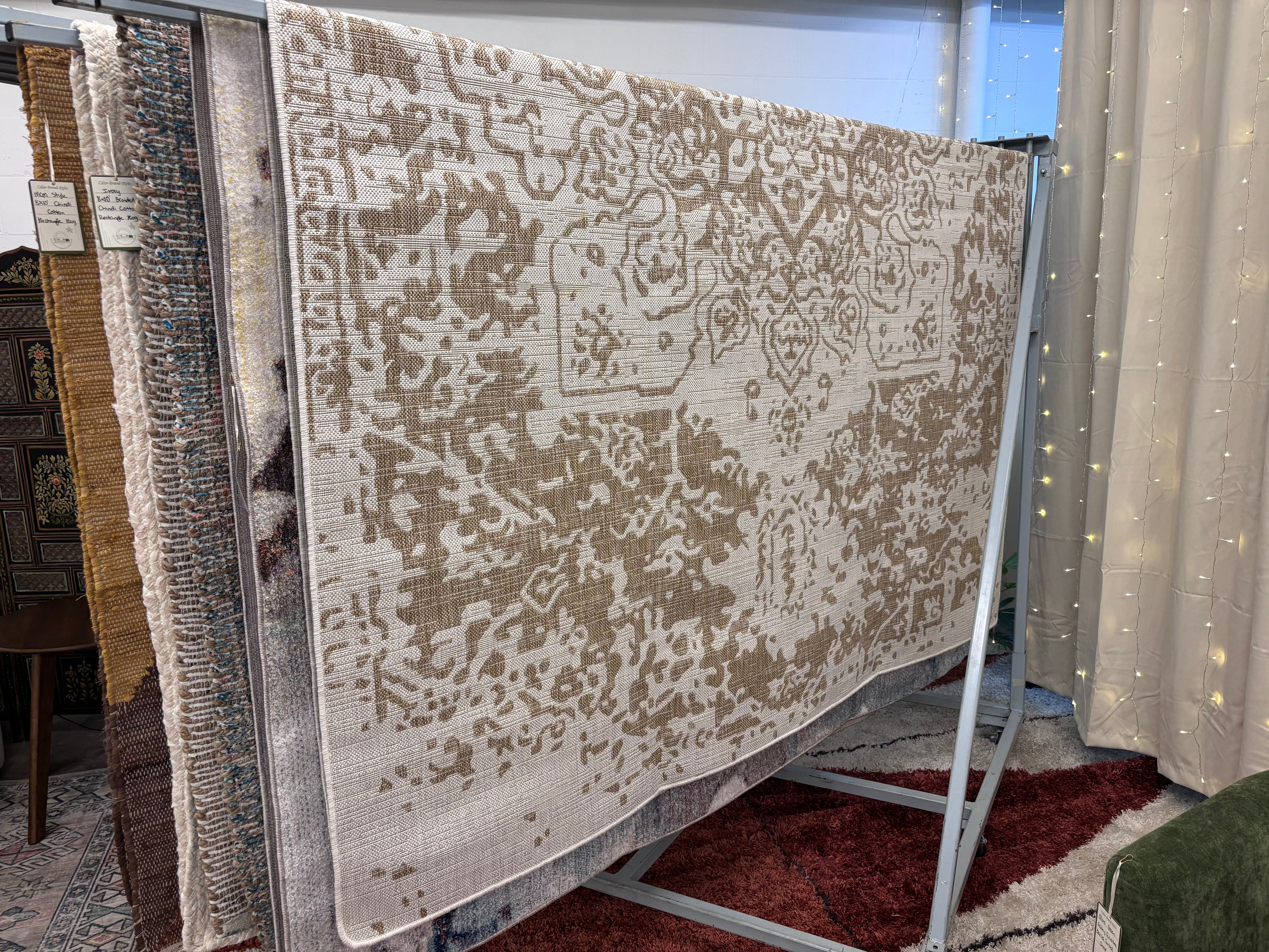 Beige 7'10x10' Jill Zarin Outdoor Rectangle Rug - Reclaimed Elegance