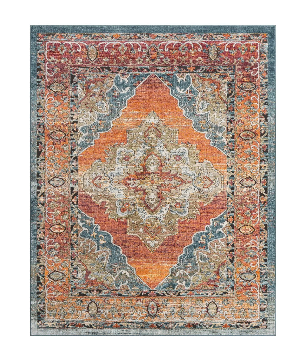 Rust Red 7' 10 x 10' Isabella Rectangle Rug