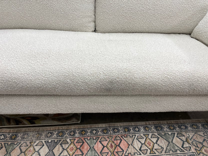 White Boucle' Park Sofa + ottoman