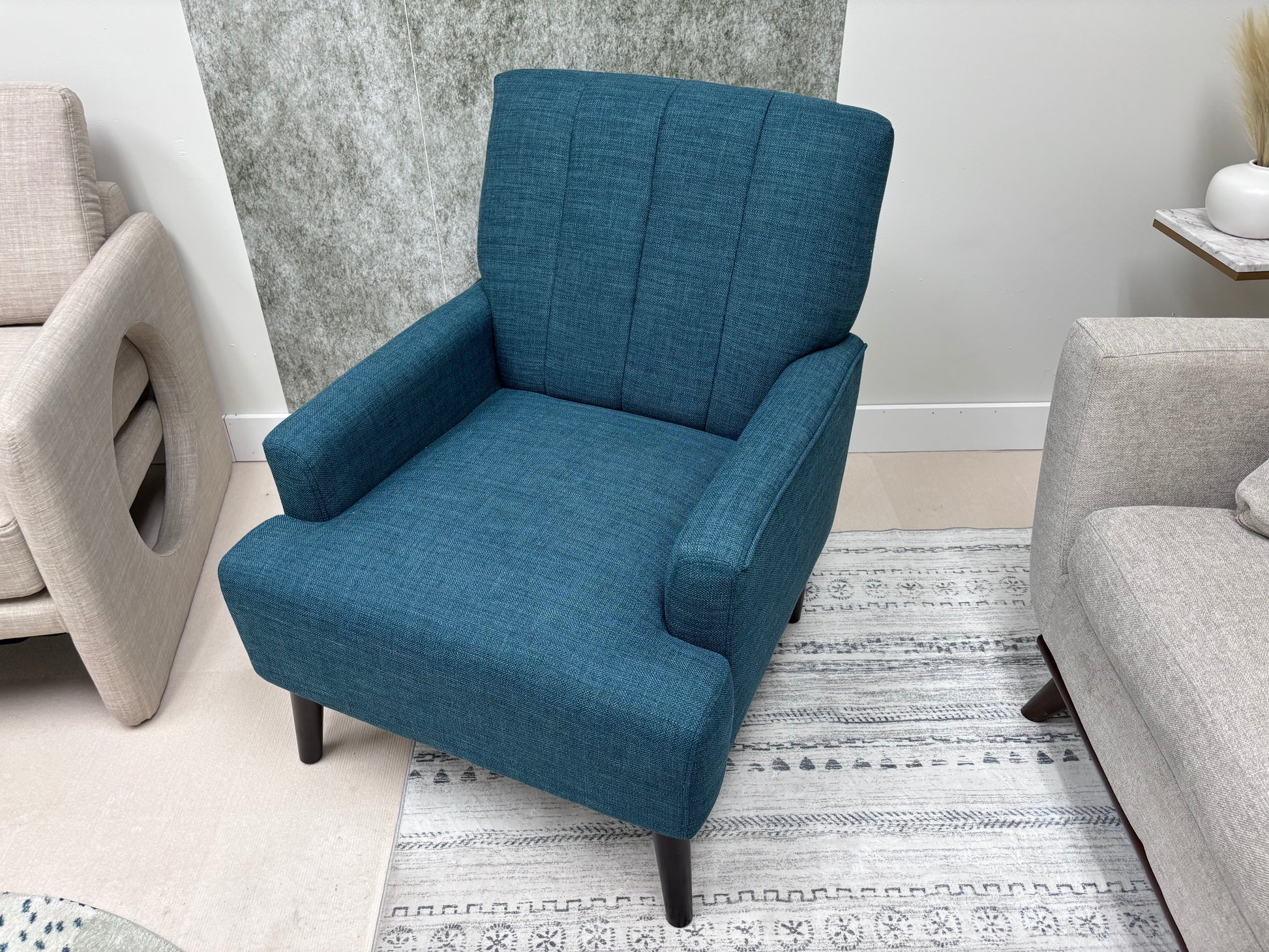 Teal Kiwi Armchair - Reclaimed Elegance