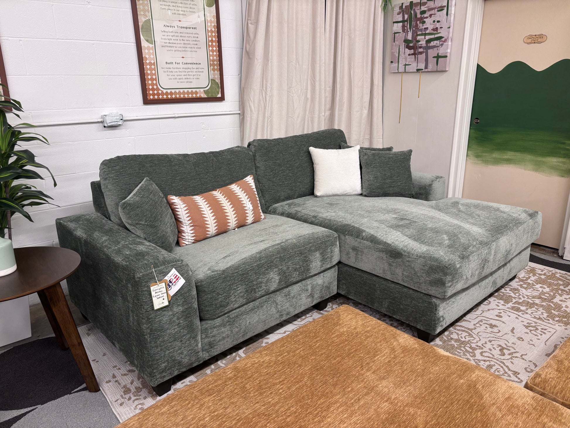 Eucalyptus Beaman 2 Piece Chaise Sectional - Reclaimed Elegance