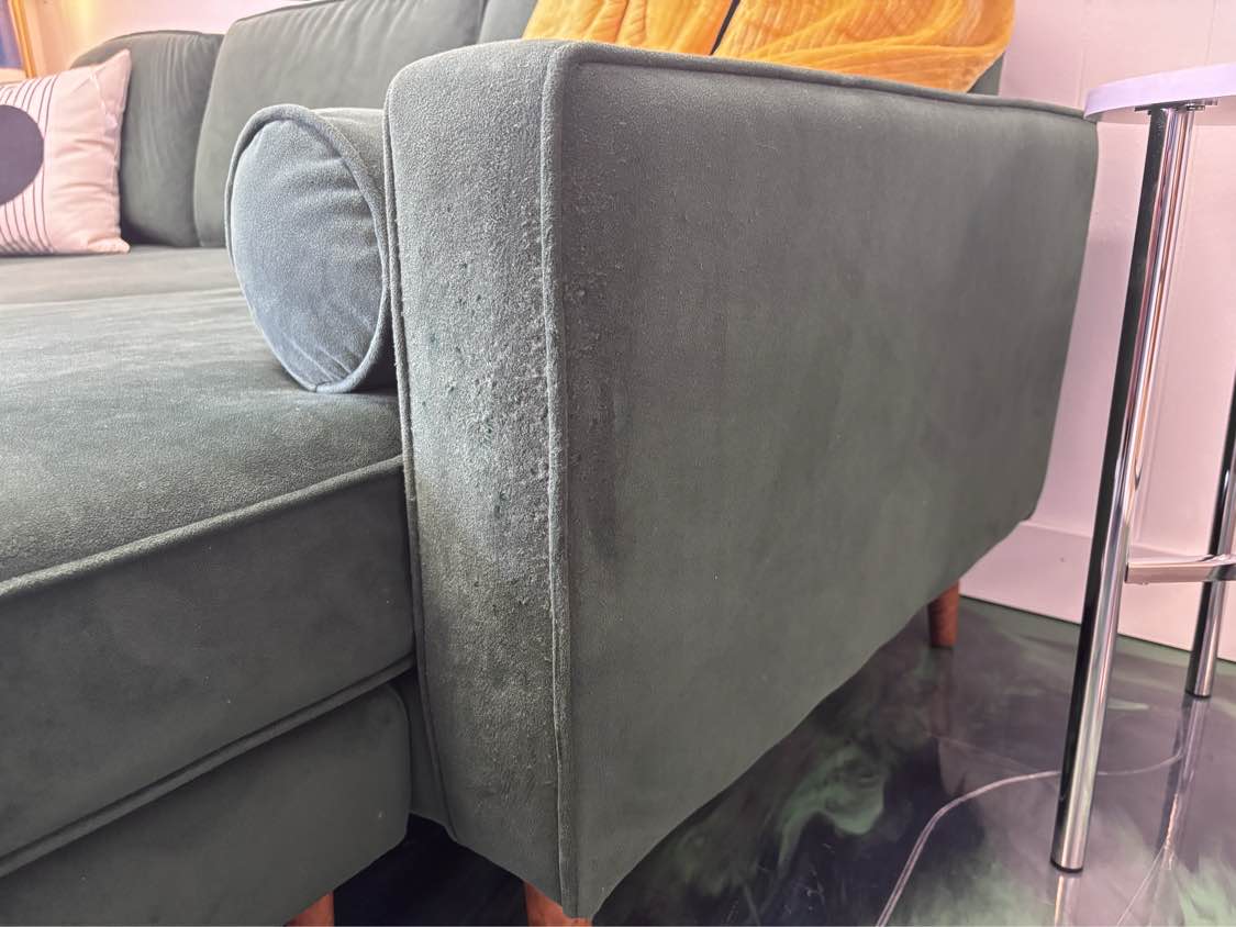 Jade Velvet Burrow Nomad Reversible Chaise - Reclaimed Elegance