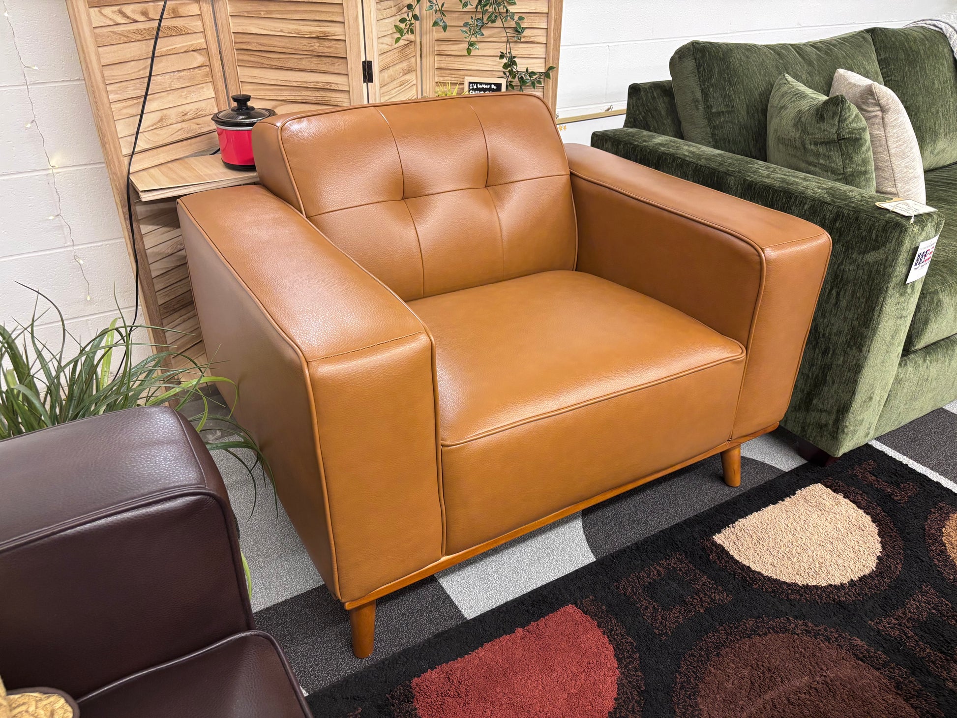 Whiskey Brown Destiny Armchair - Reclaimed Elegance
