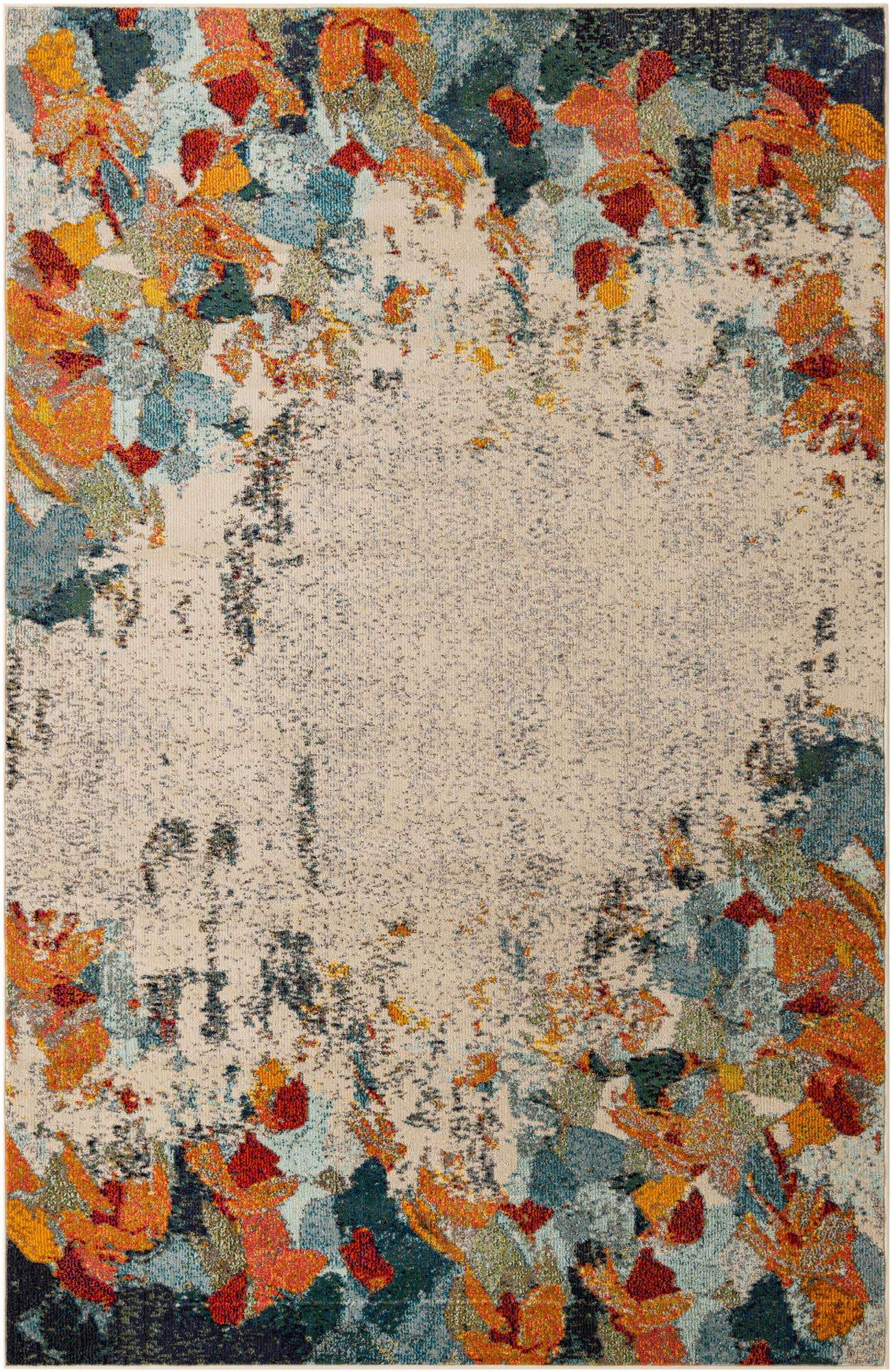 FLOOR MODEL Blue & Orange 6' 1 x 9' Chromatic Rectangle Rug