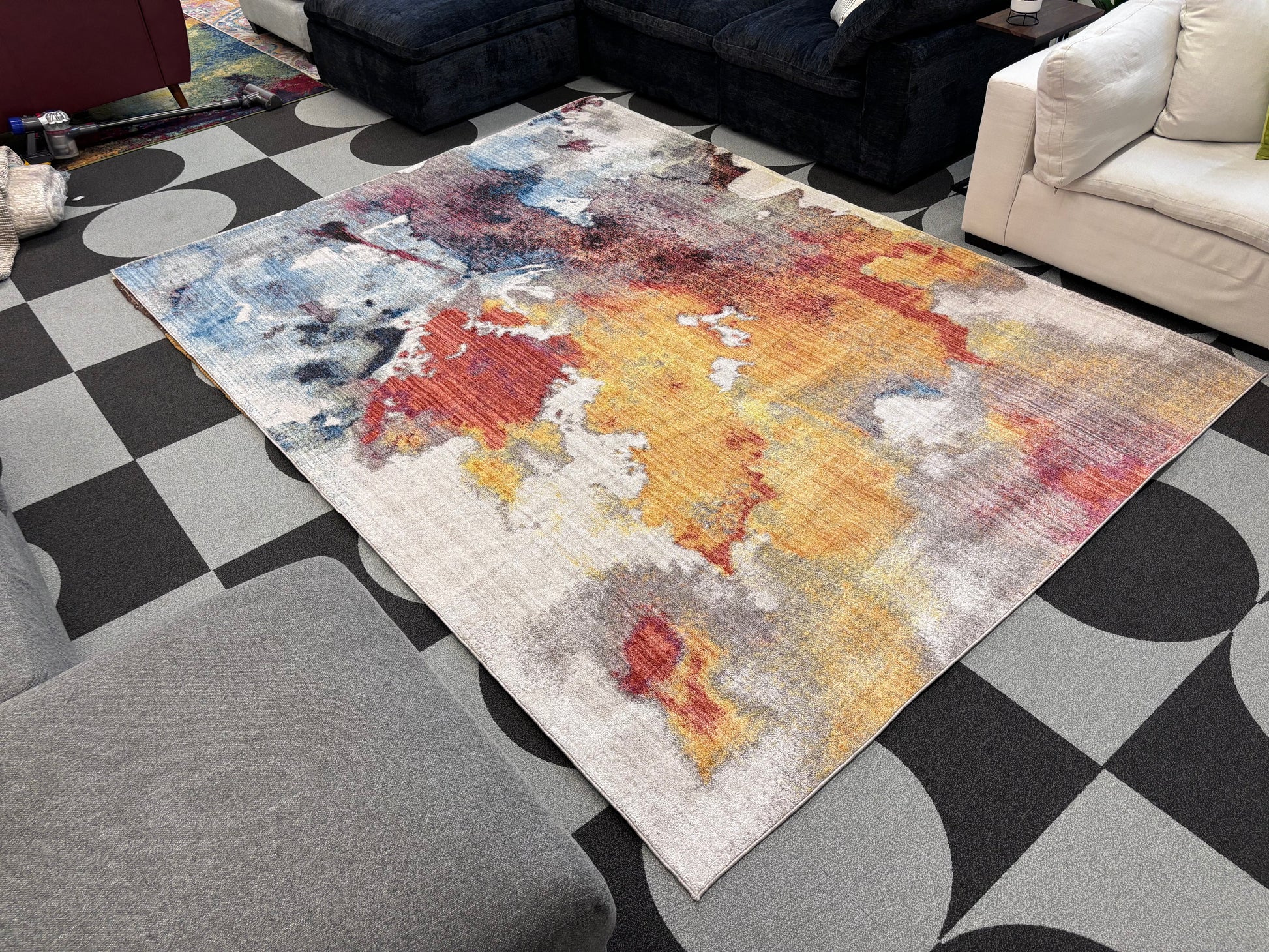 Paint Splatter 8 x 11' Jill Zarin Downtown Rectangle Rug - Reclaimed Elegance