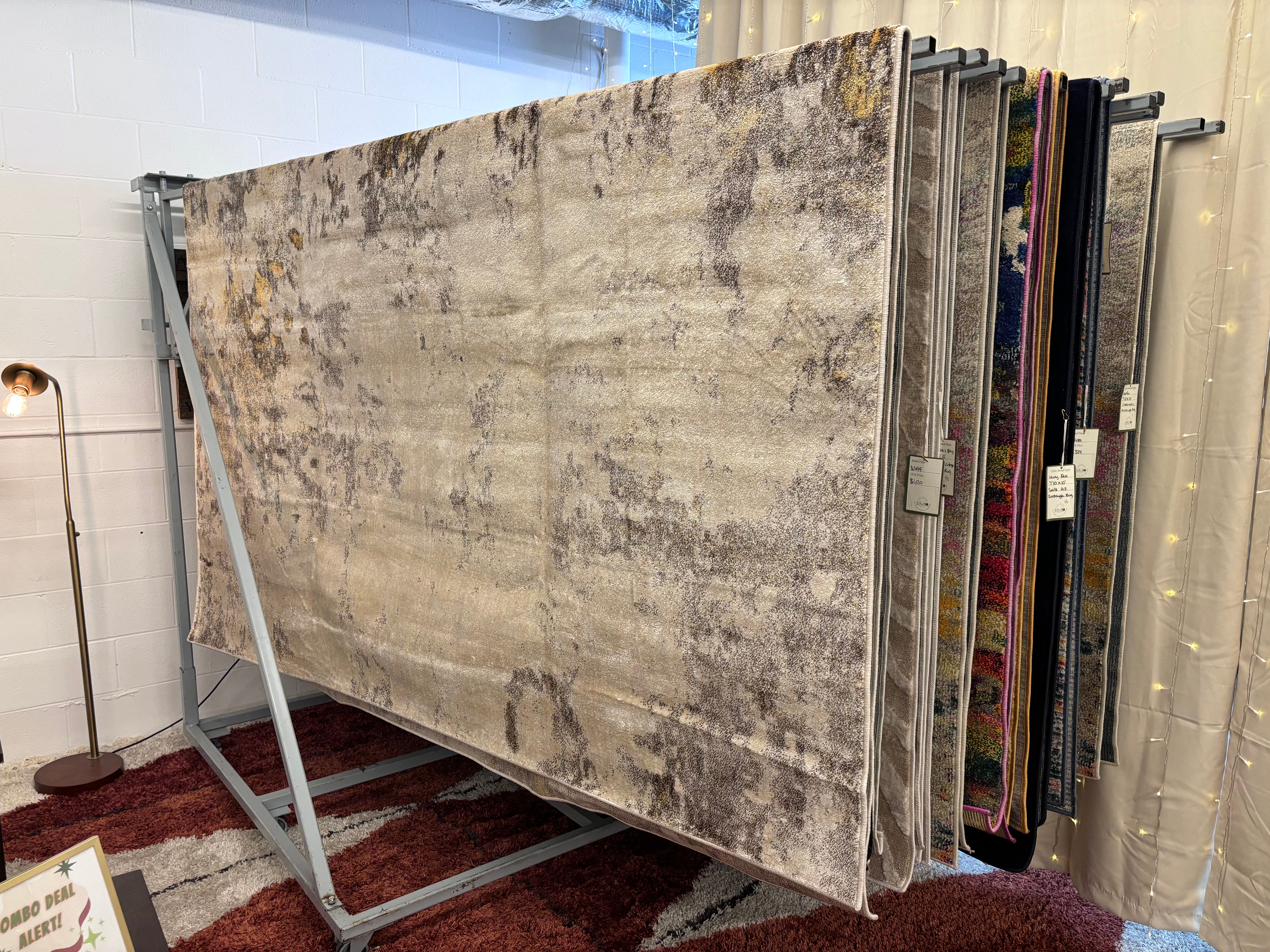 Ivory Beige 7'10x10' Helios Rectangle Rug - Reclaimed Elegance