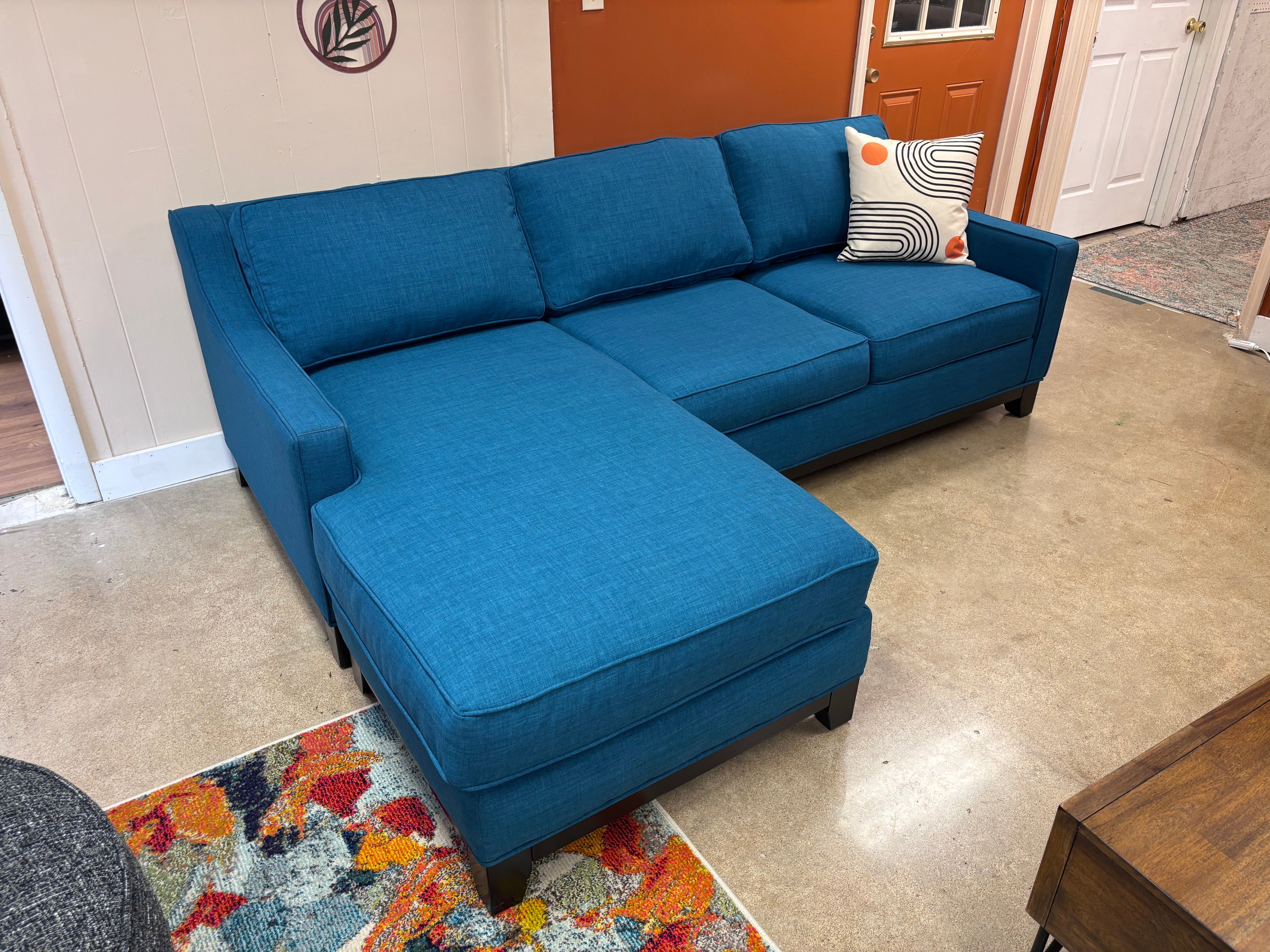 Teal Jonathan Lewis Macy's Reversible Chaise Sectional