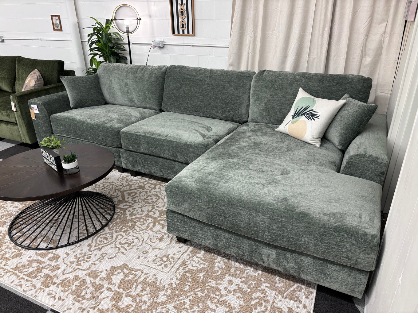 Eucalyptus Beaman 3 Piece Chaise Sectional - Reclaimed Elegance