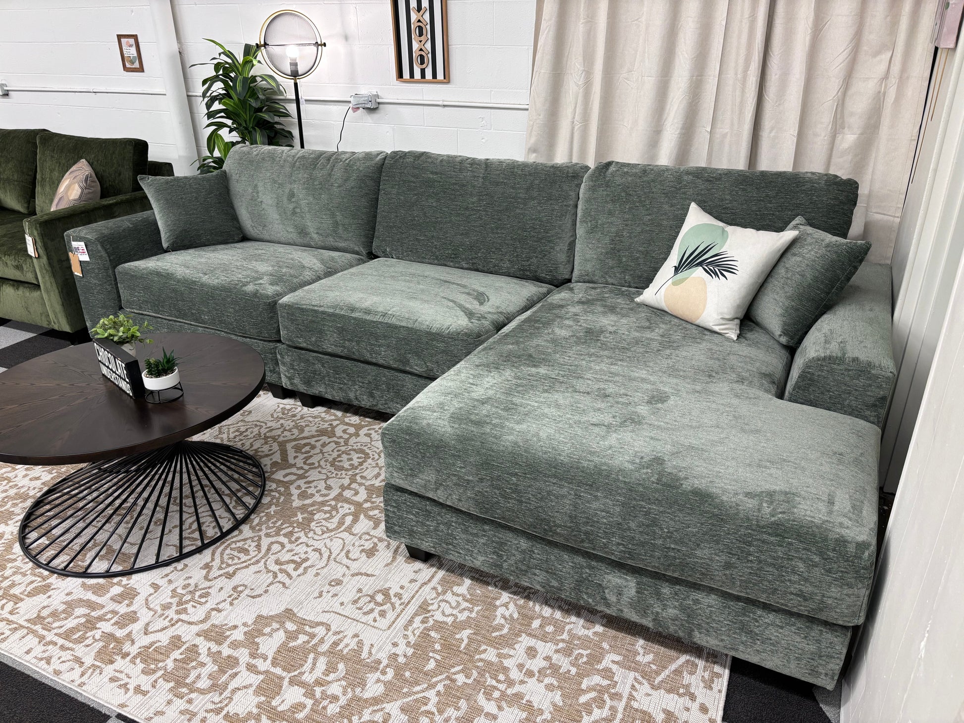 Eucalyptus Beaman 3 Piece Chaise Sectional - Reclaimed Elegance