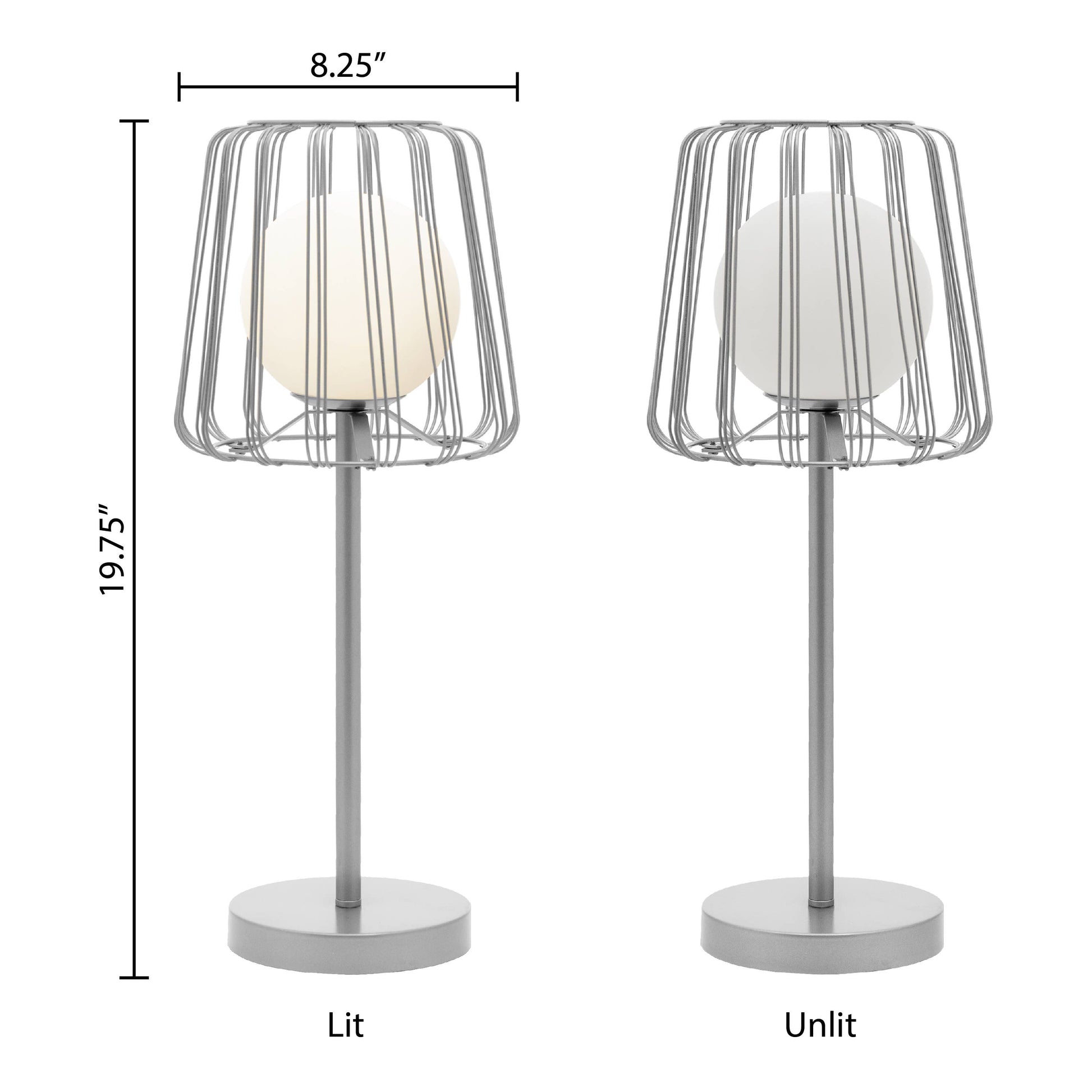 Gold Lucai Caged Globe Shade Table Lamp - Reclaimed Elegance