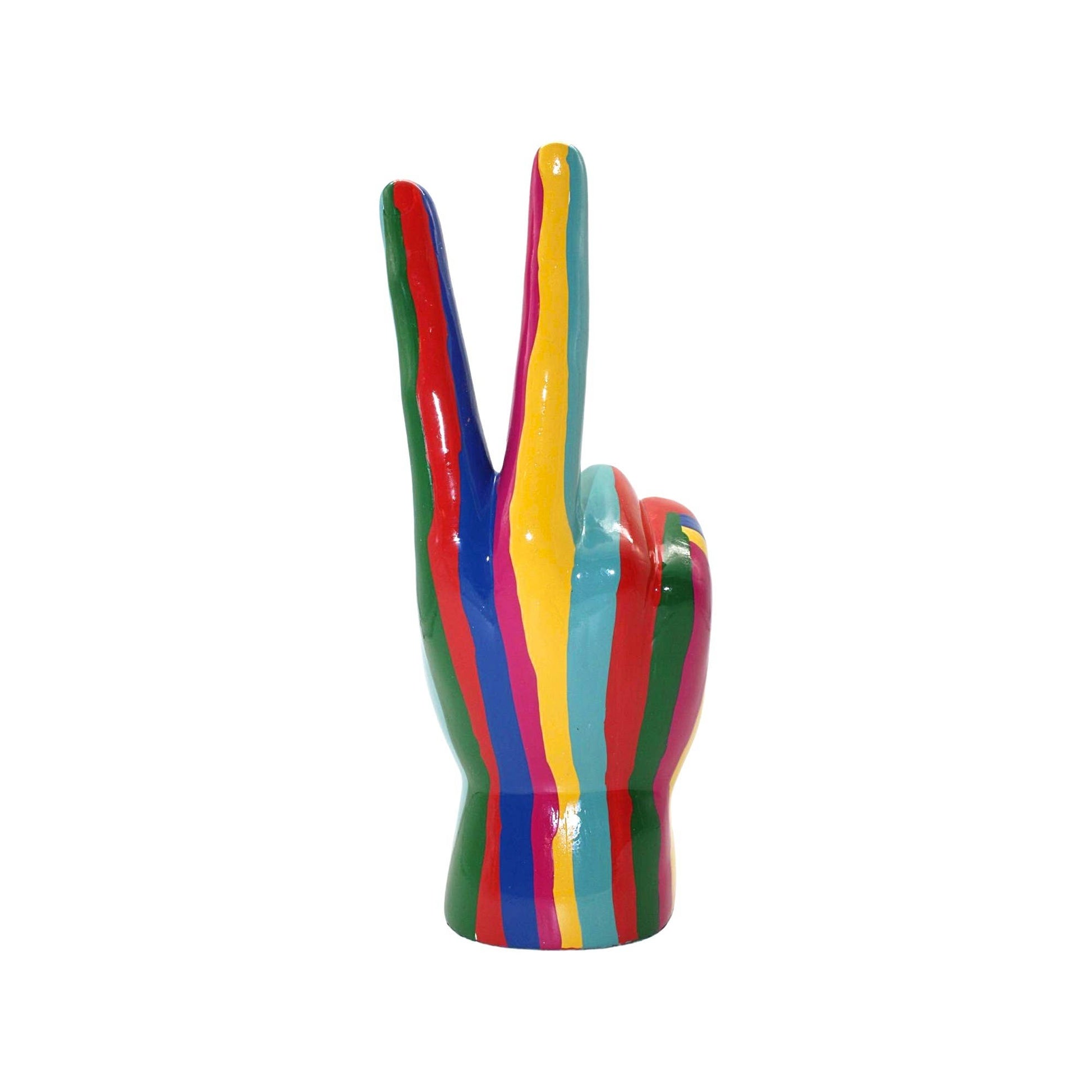 Graffiti Peace Sign Tabletop - 11" tall - Reclaimed Elegance