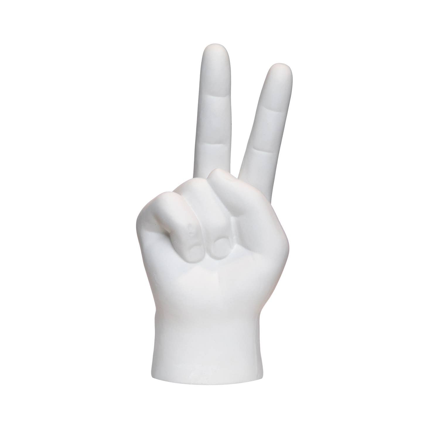 White Peace Sign Tabletop - 8" tall - Reclaimed Elegance