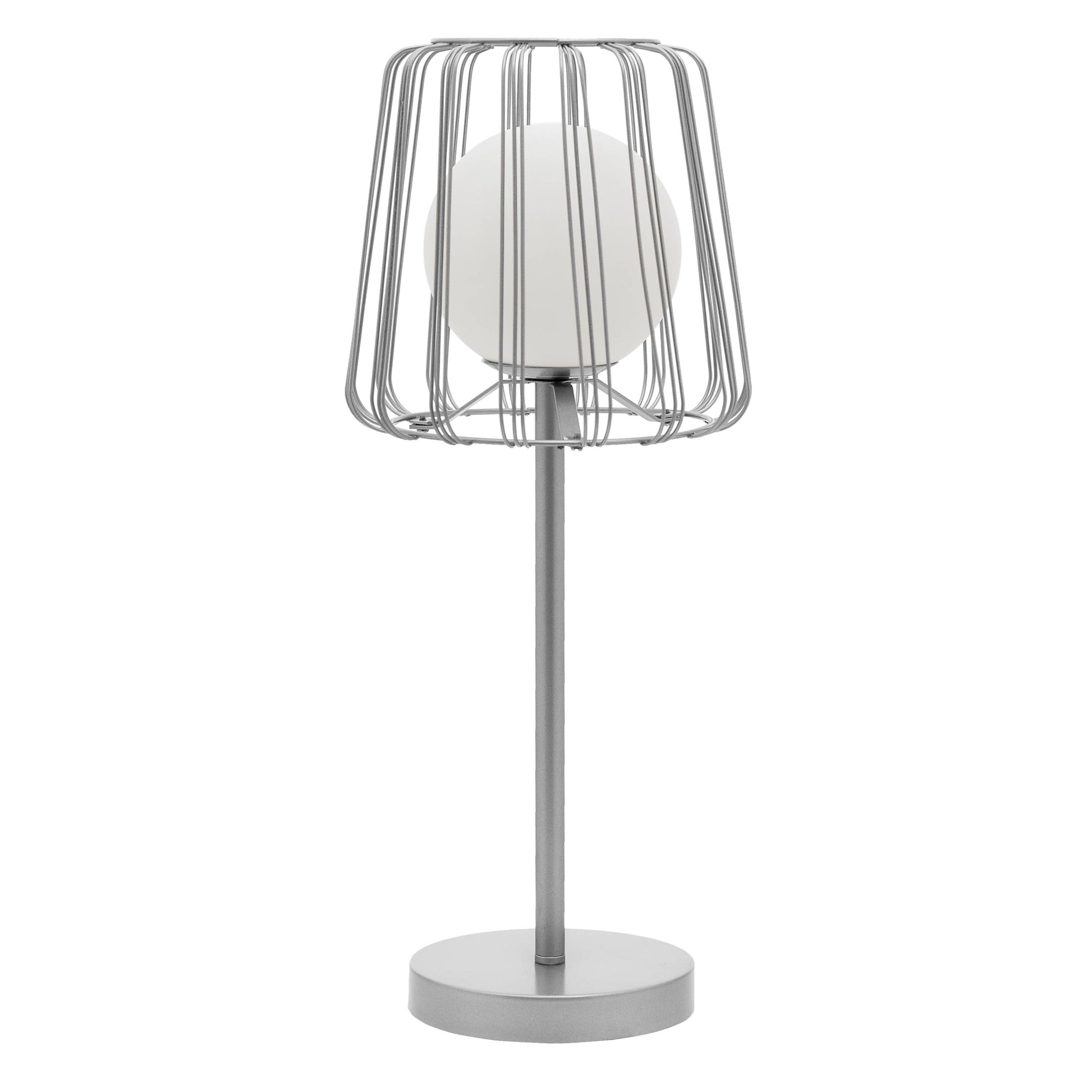 Gold Lucai Caged Globe Shade Table Lamp - Reclaimed Elegance