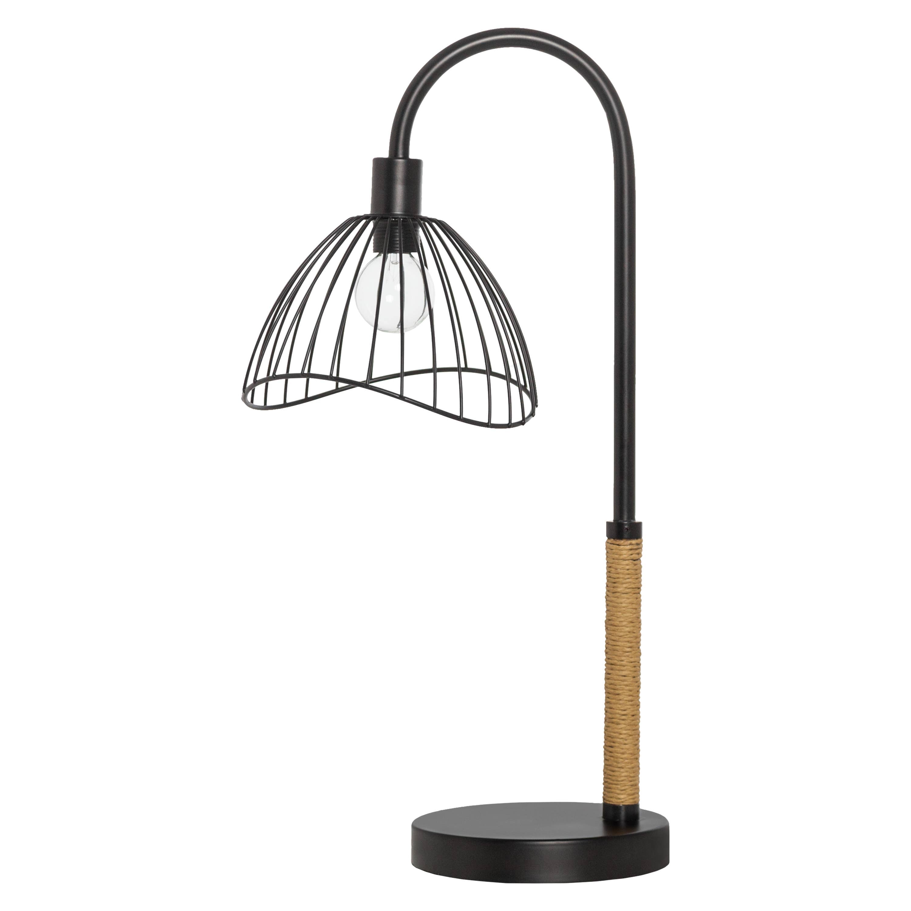 Candlestick Base Black Dome Shade Table Lamp - Reclaimed Elegance