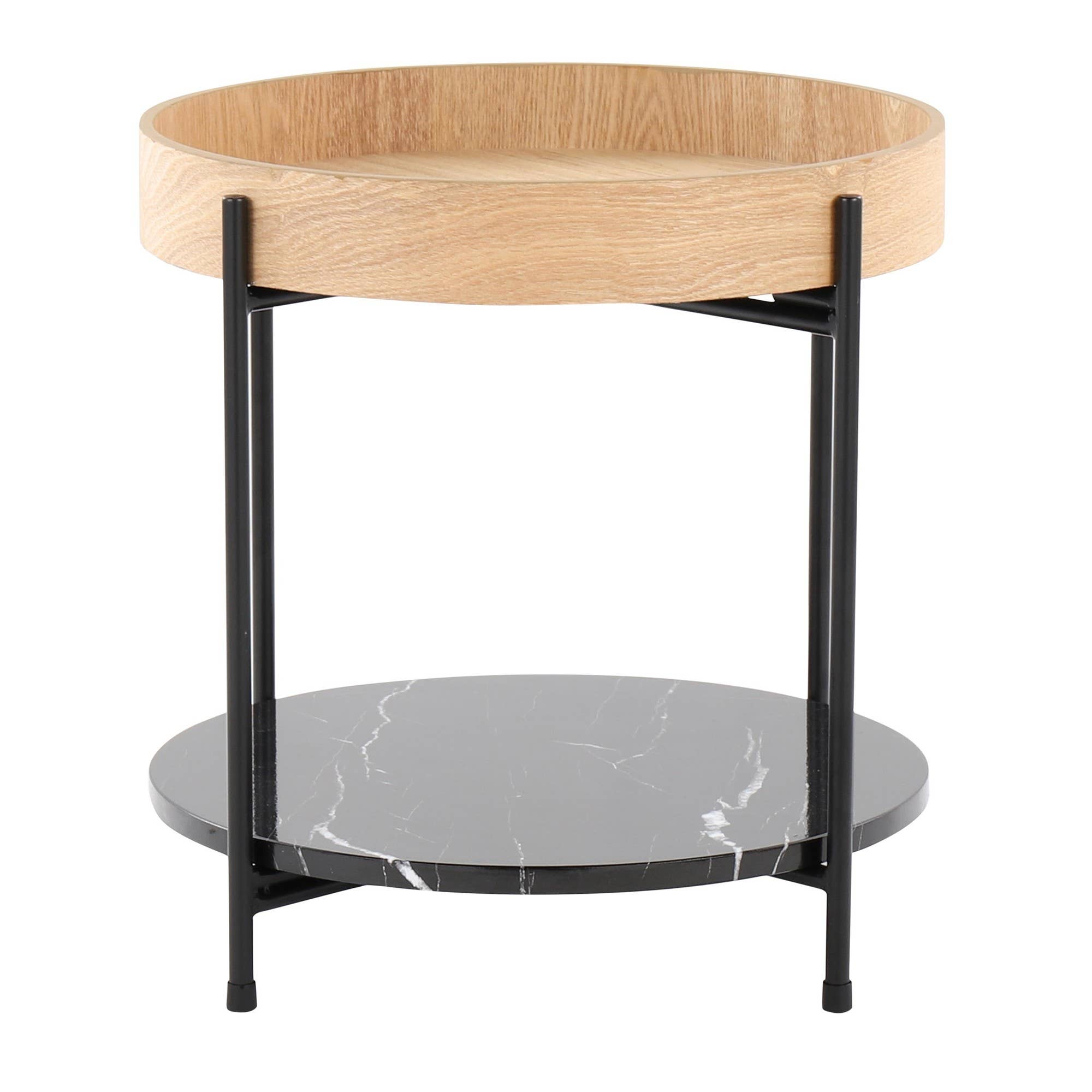 Daniella End Table - Reclaimed Elegance