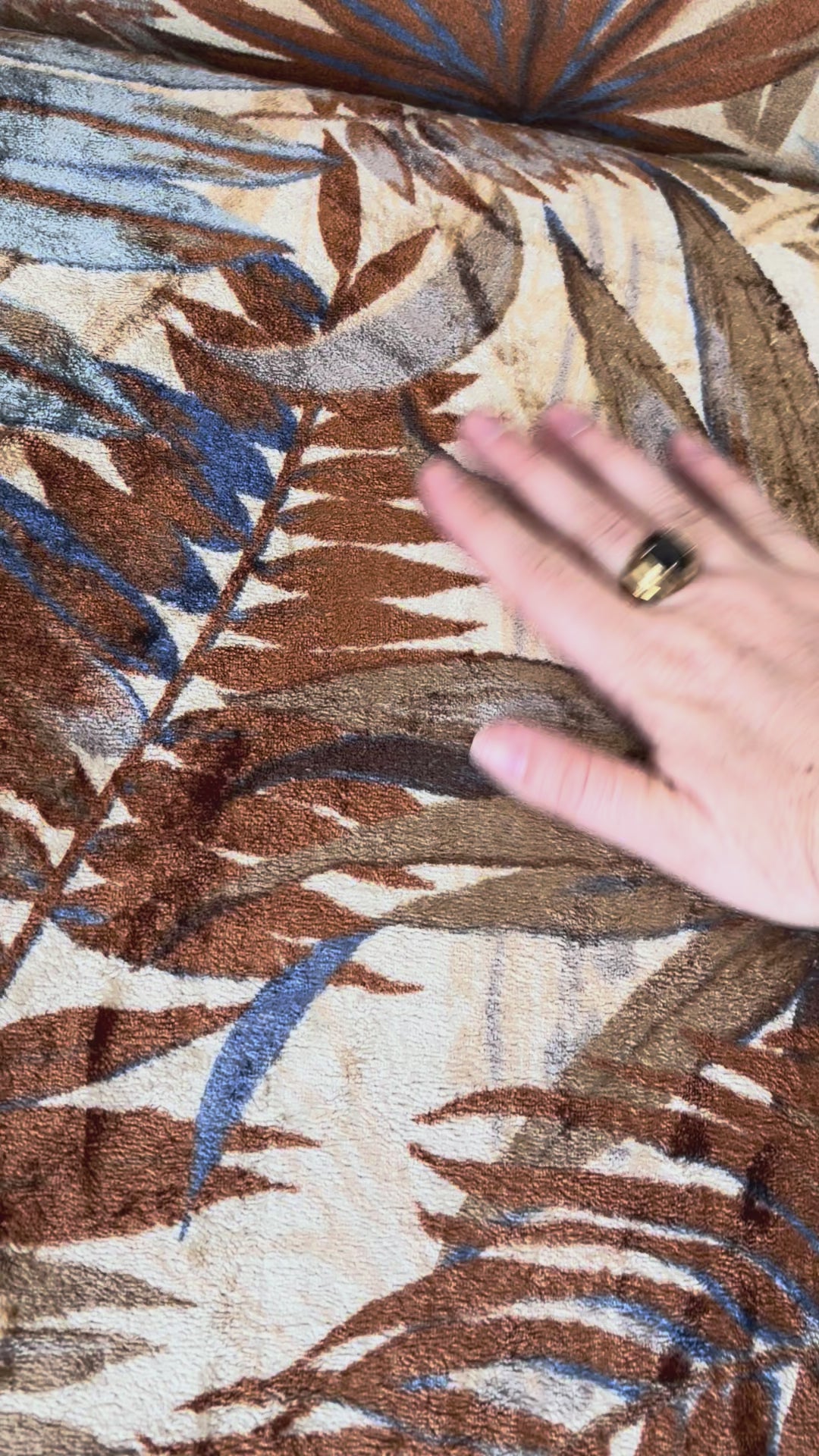 Load video: Jungle Velvet Vintage Sofa