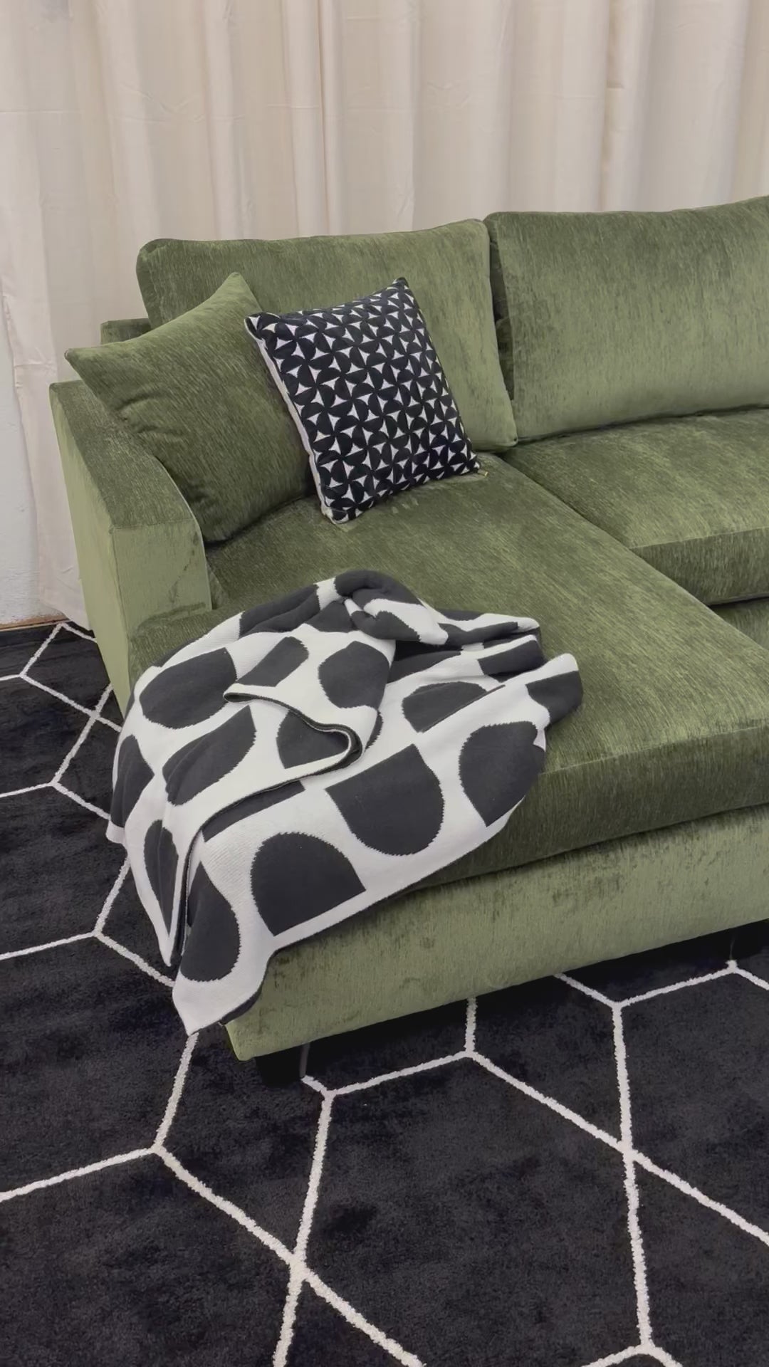 Load video: Juniper Green Harpeth Chaise Sectional