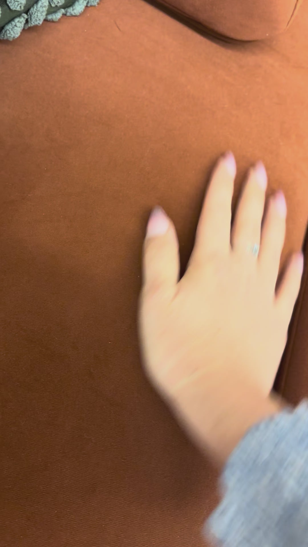 Load video: Rust Velvet World Market Montclair Modular Sofa + Storage Ottoman