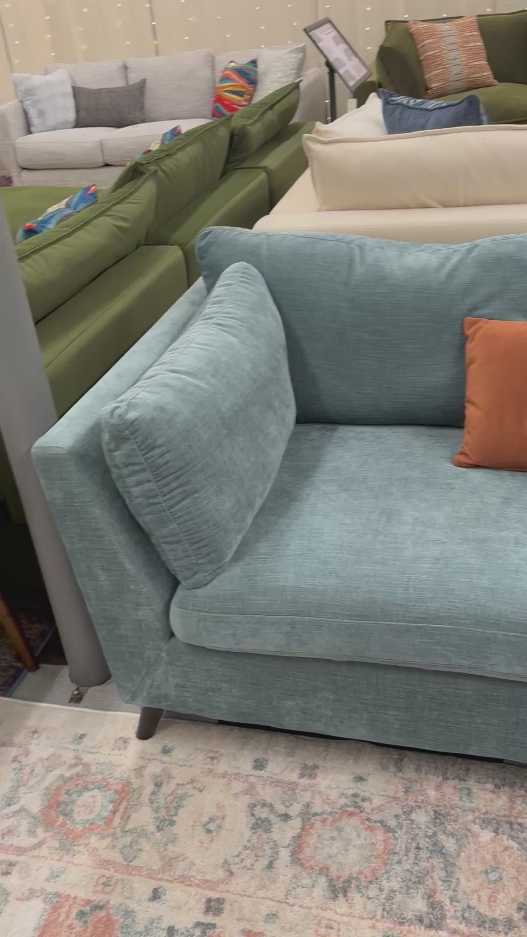 Load video: Sea Foam HM Richards 78" Sofa